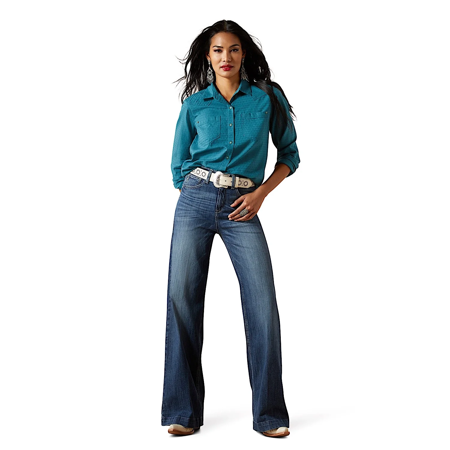 Ariat Women's Billie Jean Shirt - Dragonfly Dobby - Image 3