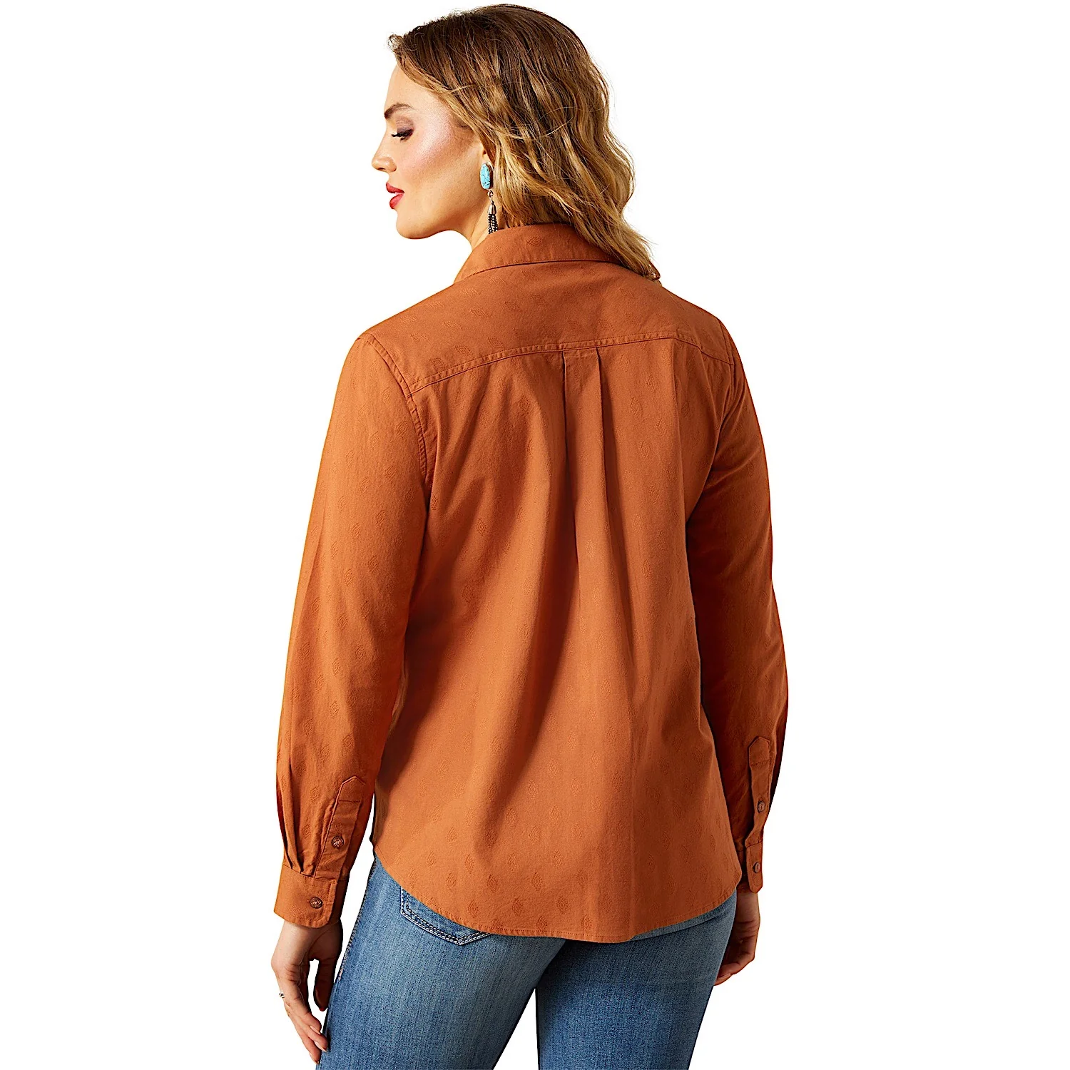 Ariat Women's Billie Jean Shirt - Glazed Ginger Dobby - Image 2