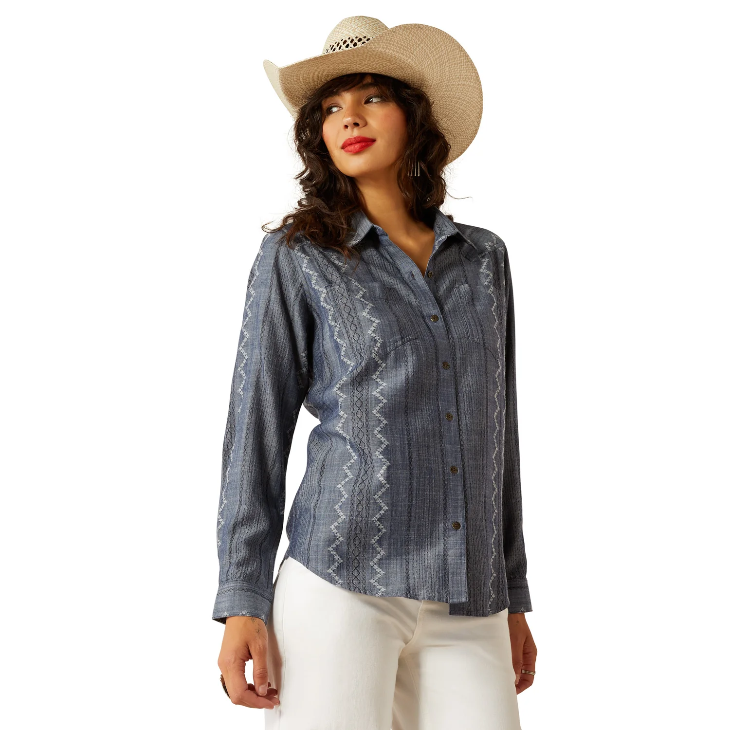 Ariat Women's Billie Jean Shirt - Medium Blue Chambray