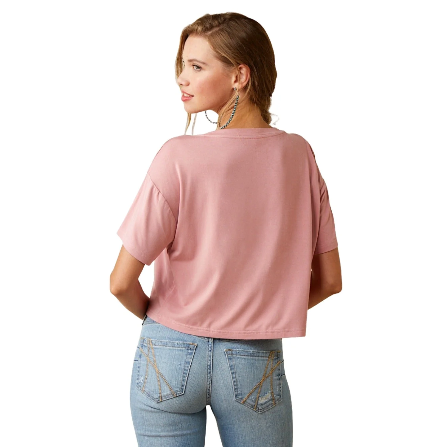 Ariat Womens Buffalo Rising Tee Island Blush - Image 2