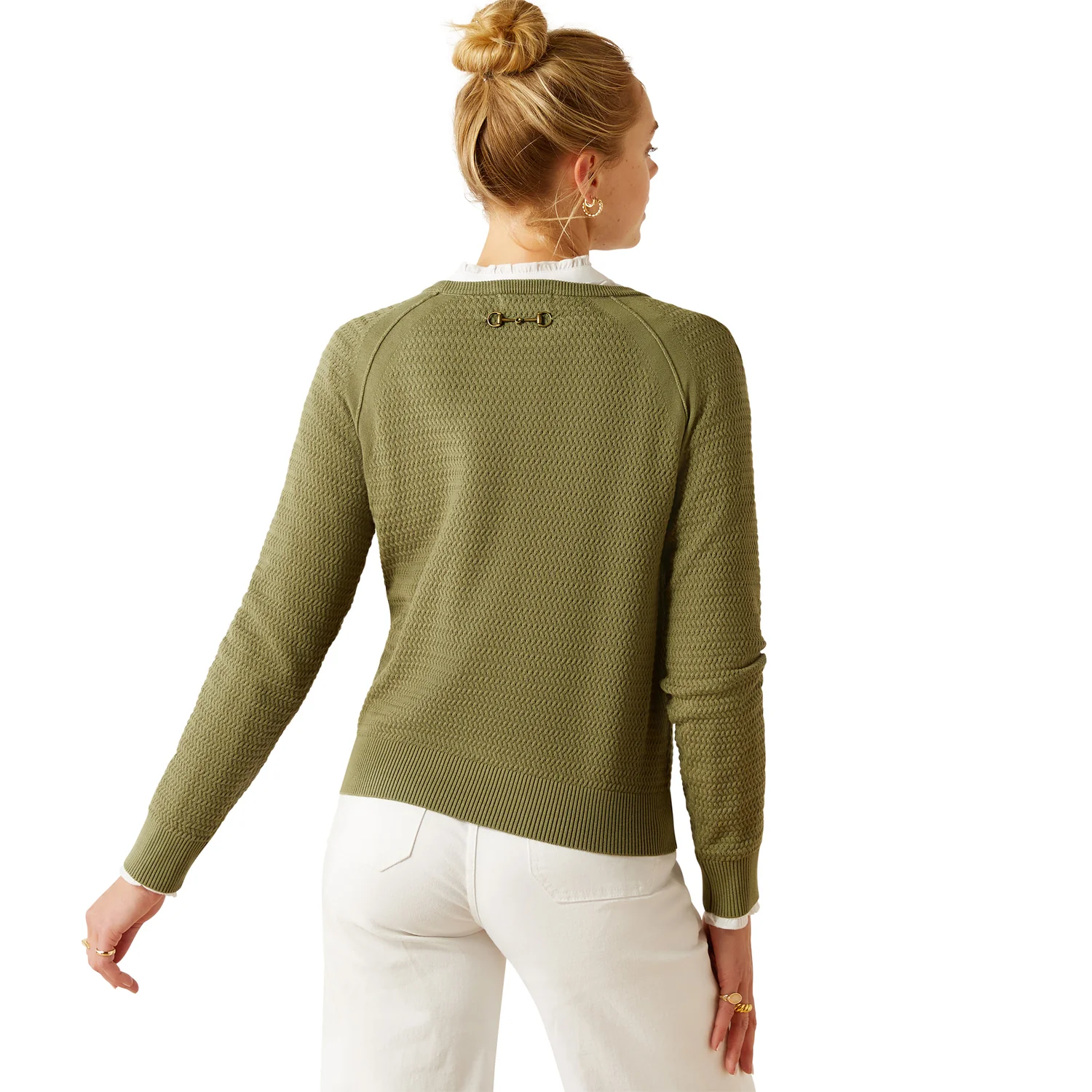 Ariat Women's Cambeck Sweater - Oil Green - Image 2