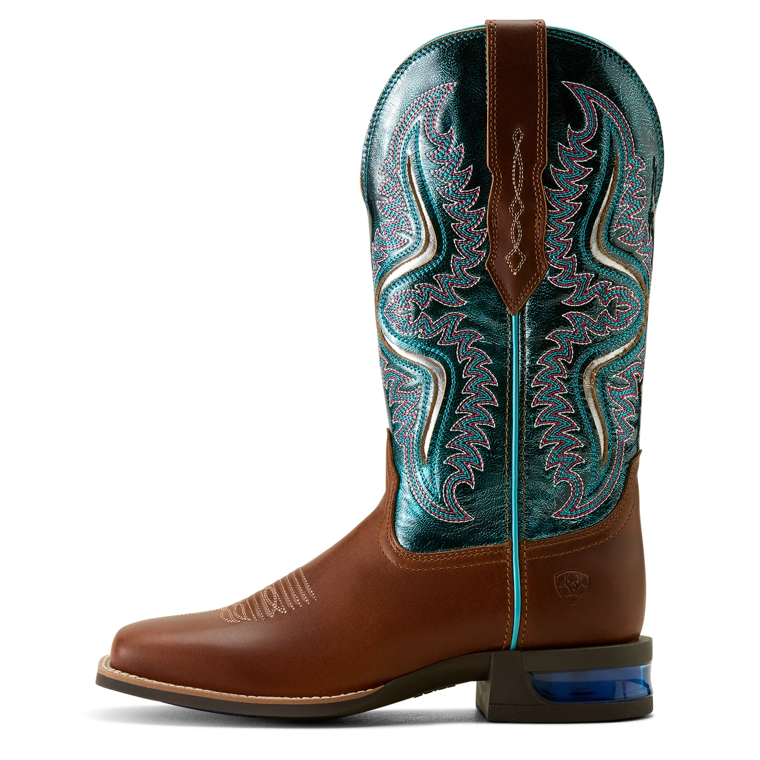Ariat Women's Captivate Wide Square Toe Western Boot - Vintage Caramel/Striking Aruba - Image 3