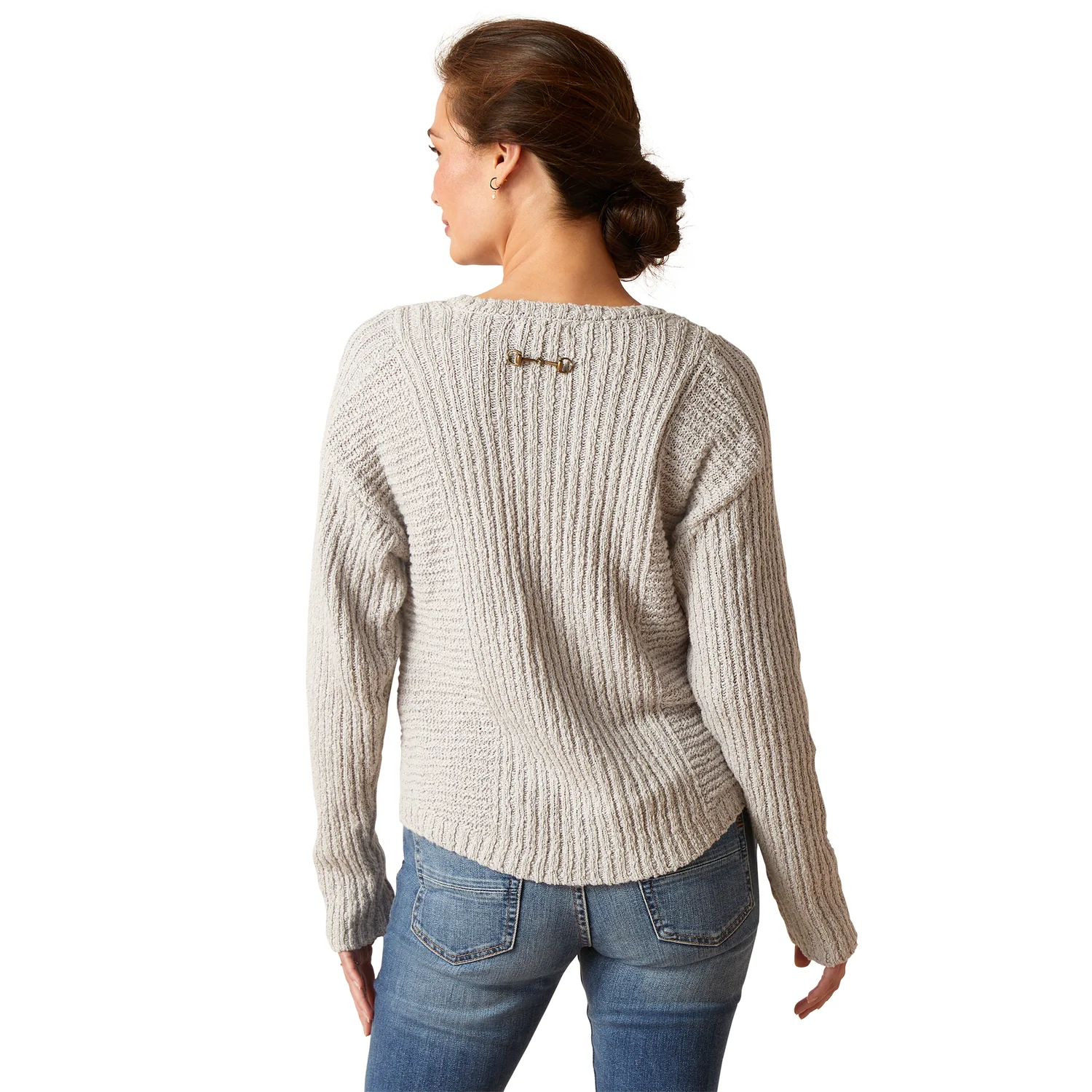 Ariat Women's Daneway Sweater - Heather Grey - Image 2