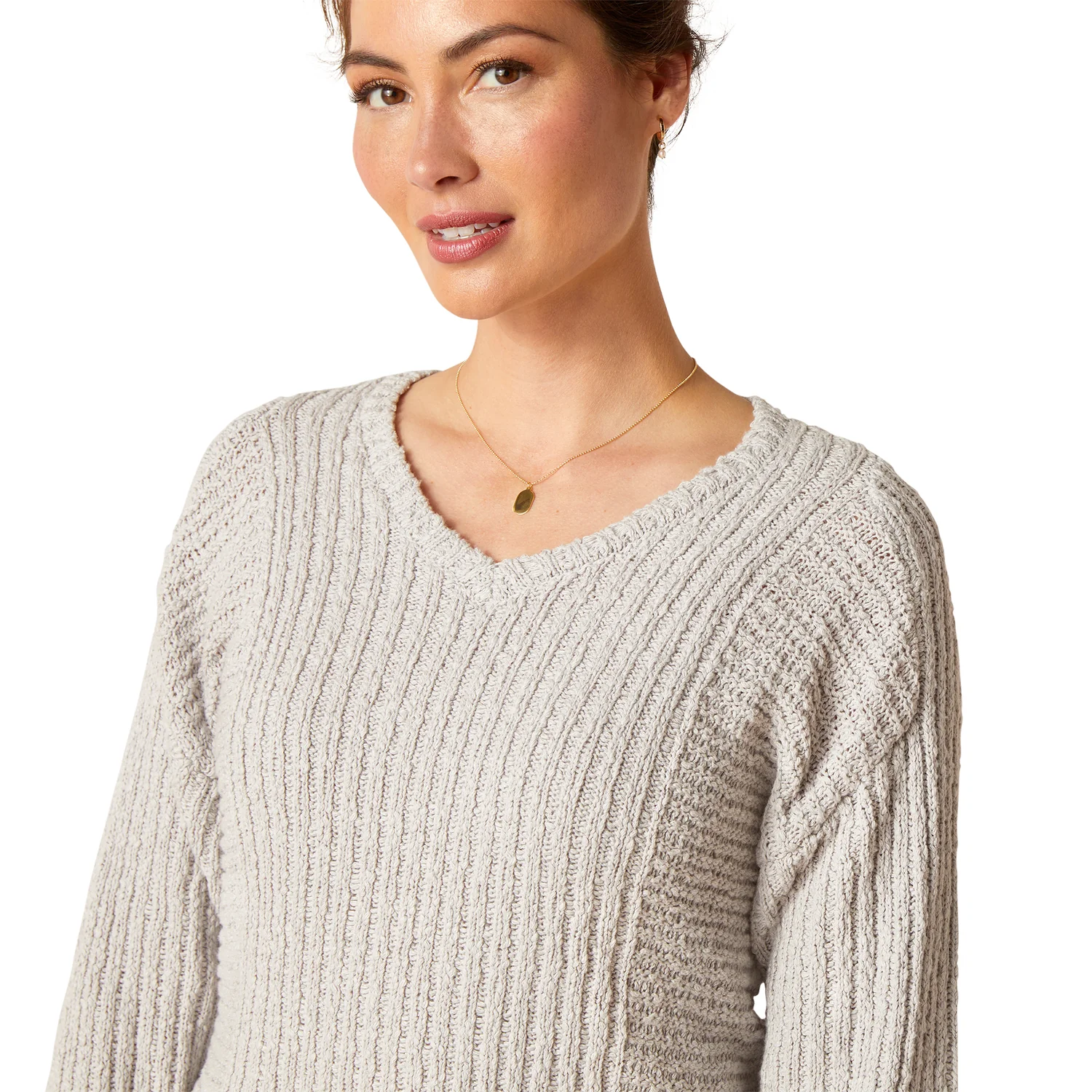 Ariat Women's Daneway Sweater - Heather Grey - Image 3
