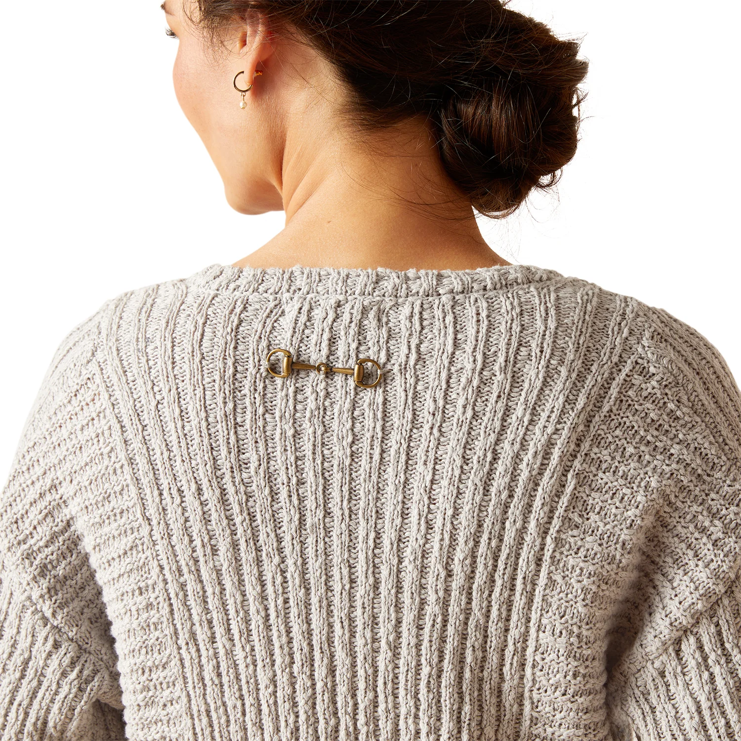 Ariat Women's Daneway Sweater - Heather Grey - Image 4