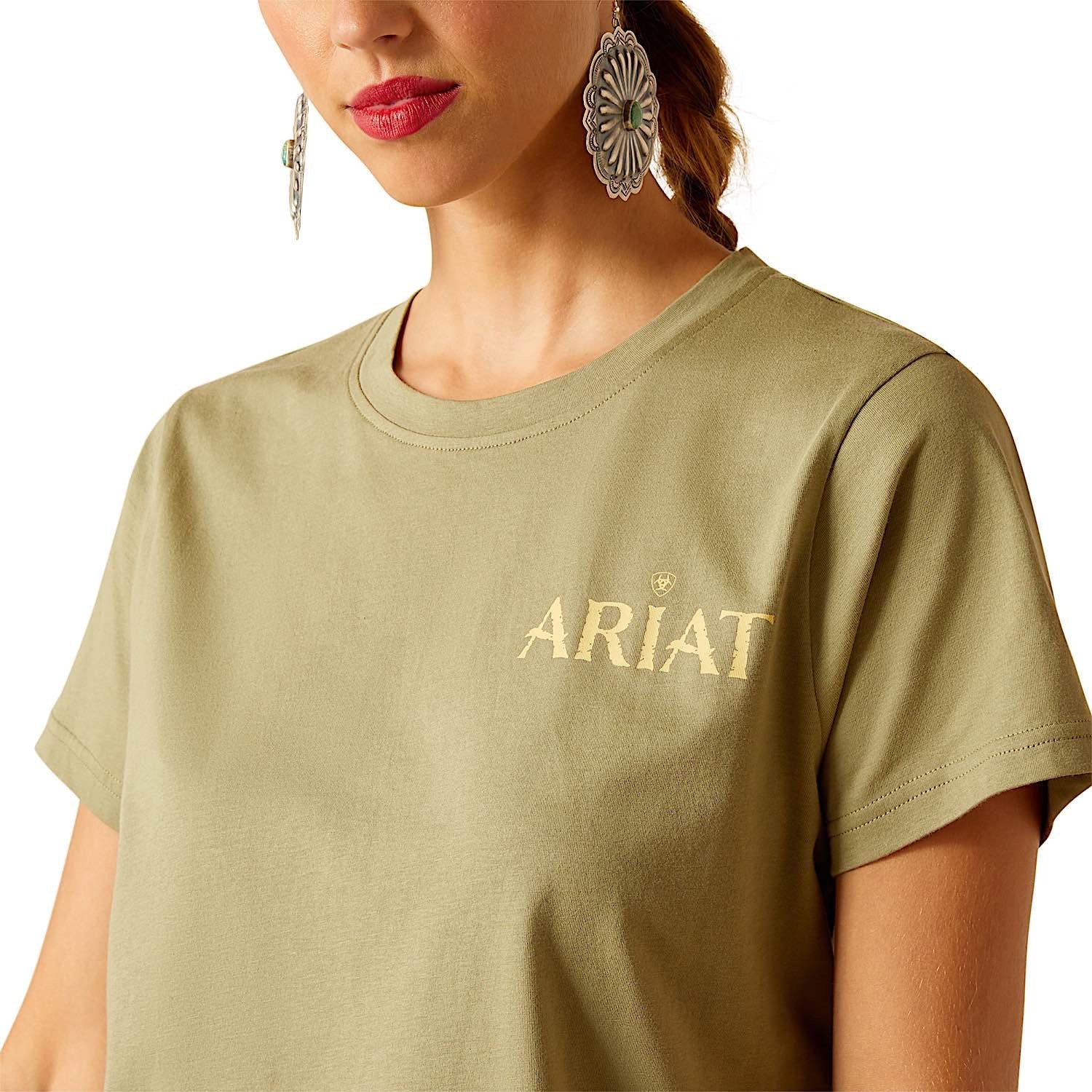 Ariat Women's Desert Scene T-Shirt - Oil Green - Image 5
