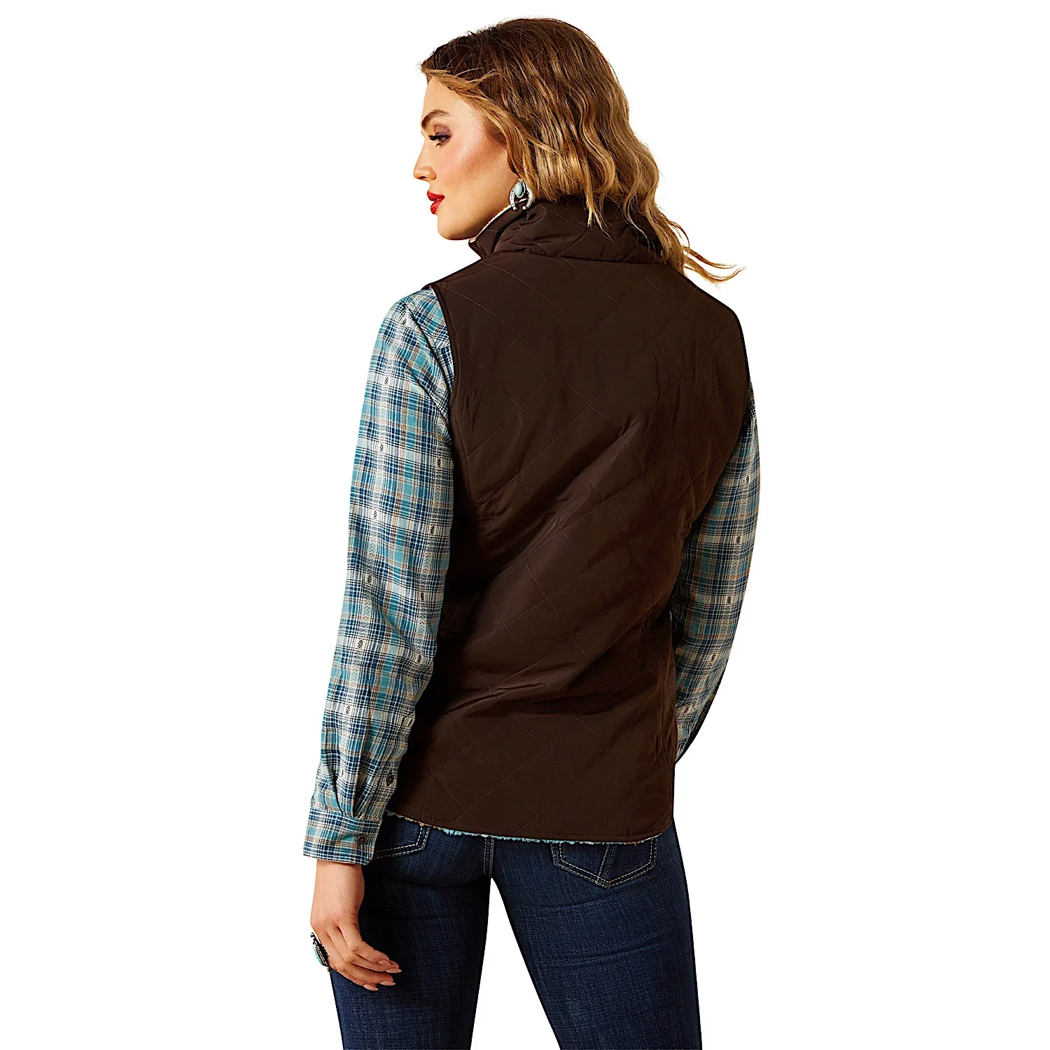 Ariat Women's Dilon 2.0 Reversible Insulated Vest - Mole - Image 2