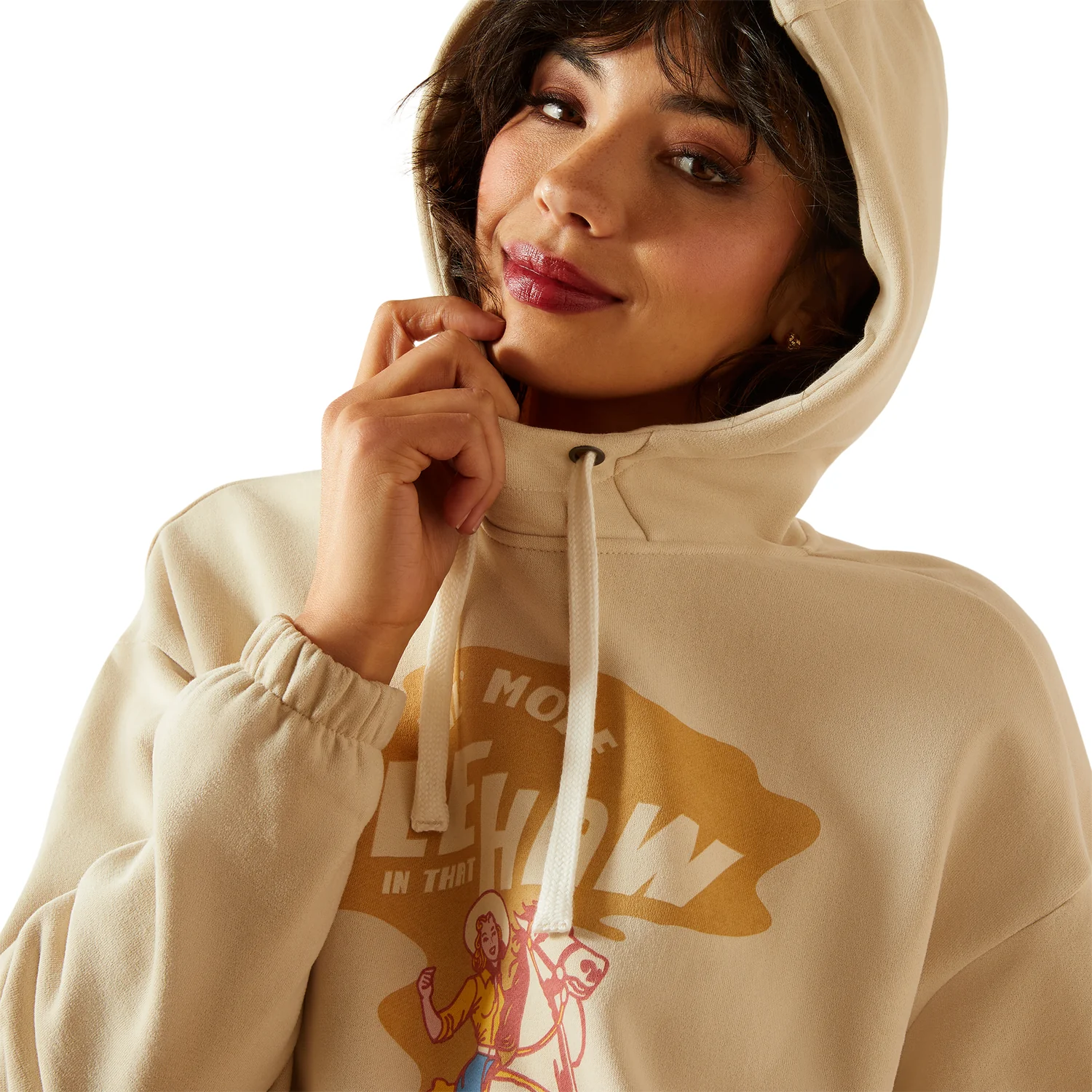 Ariat Women's Essential Sendero Yeehaw Hoodie - Oyster Grey - Image 4