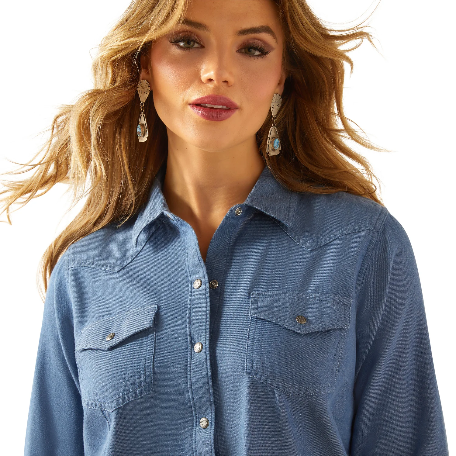 Ariat Women's Everyday Western Shirt - Light Chambray - Image 3