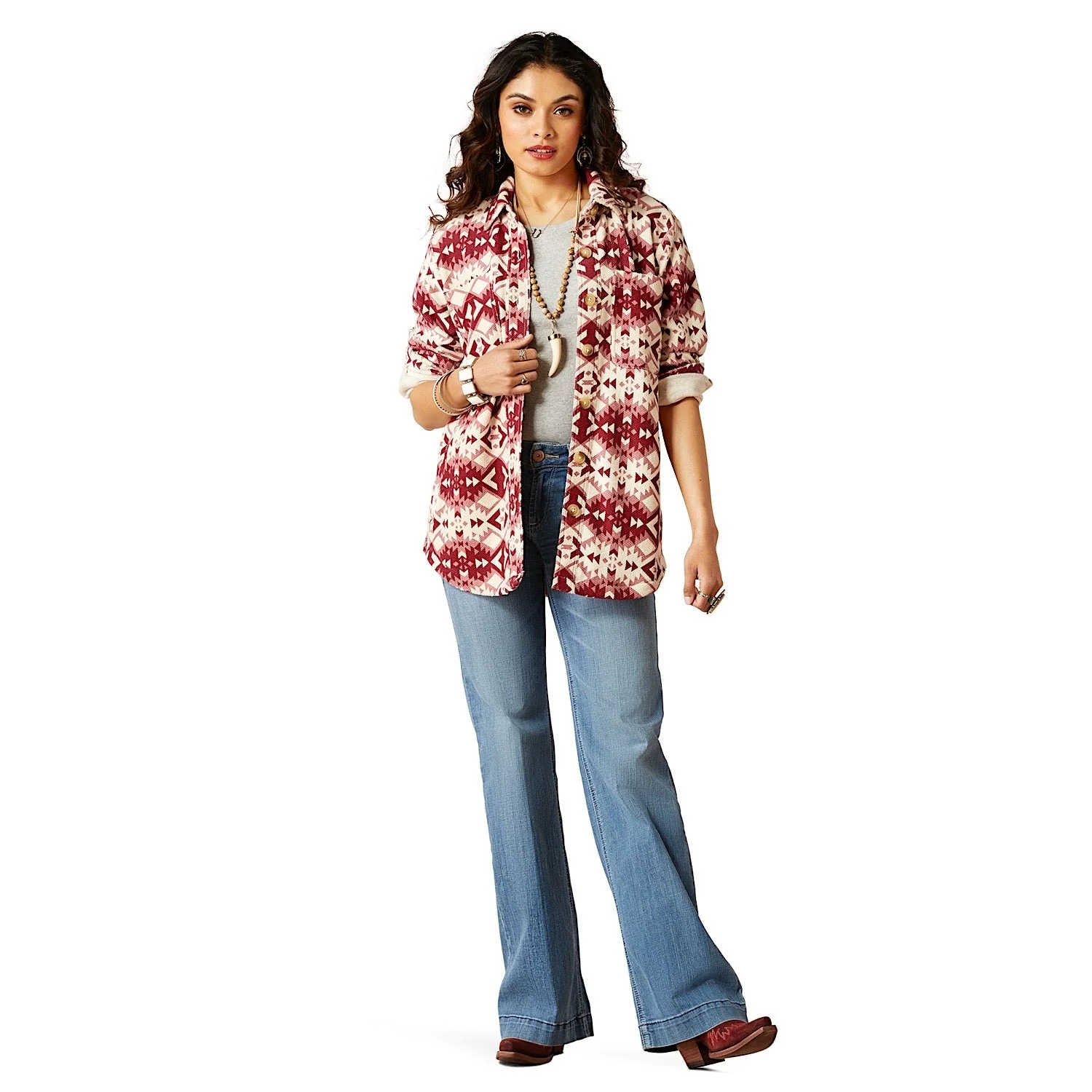 Ariat Womens Fillmore Shirt Jacket Fillmore Southwest Print - Image 4