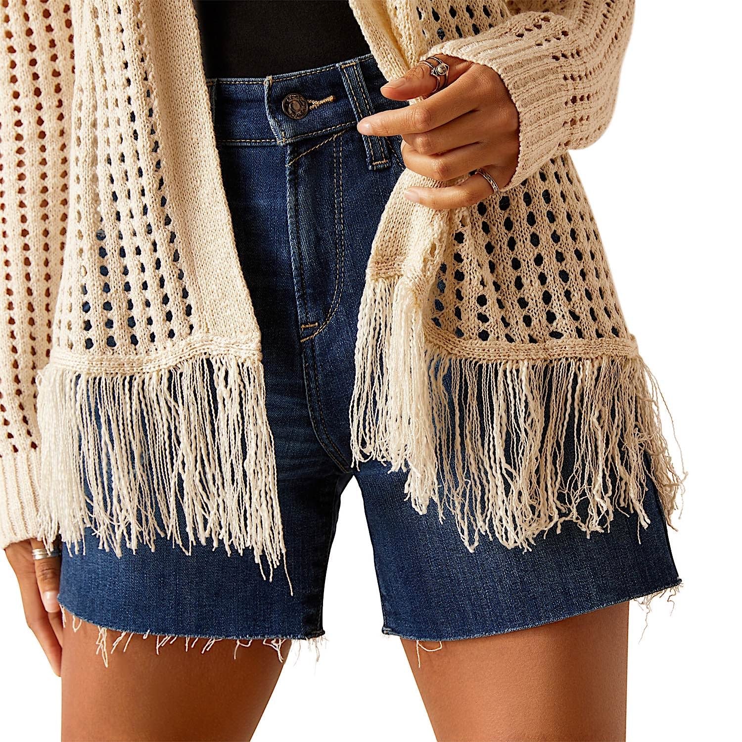 Ariat Women's Frolic Fringe Cardigan - Pristine - Image 4