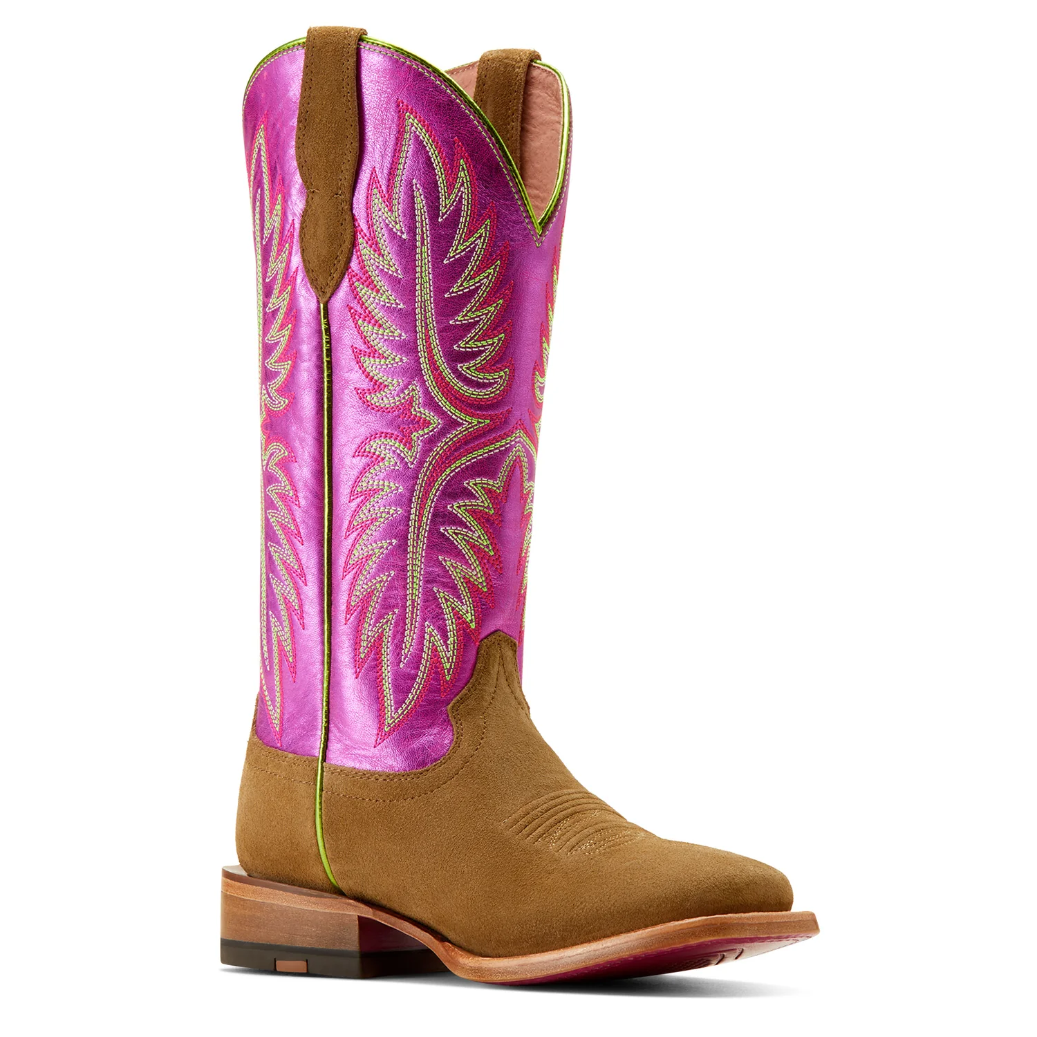 Ariat Women's Frontier Calamity Boot - Jane Dijon Roughout/Electric Raspberry - Image 3