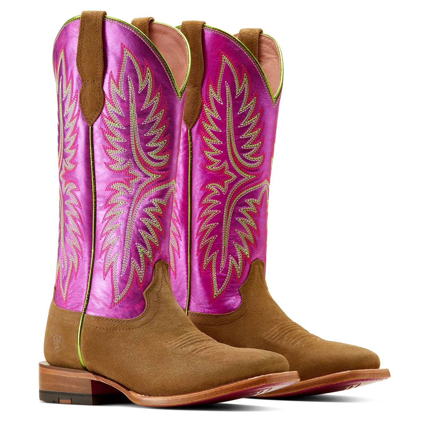 Ariat Women's Frontier Calamity Boot - Jane Dijon Roughout/Electric Raspberry - Image 4
