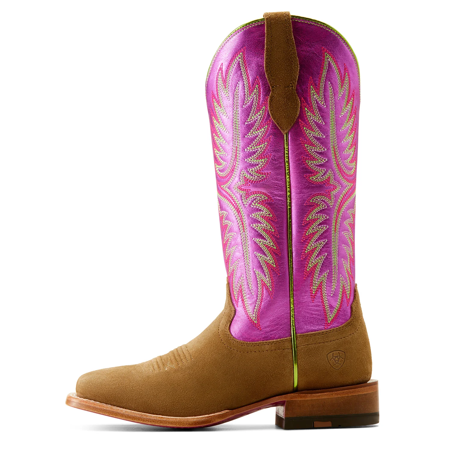 Ariat Women's Frontier Calamity Boot - Jane Dijon Roughout/Electric Raspberry - Image 5