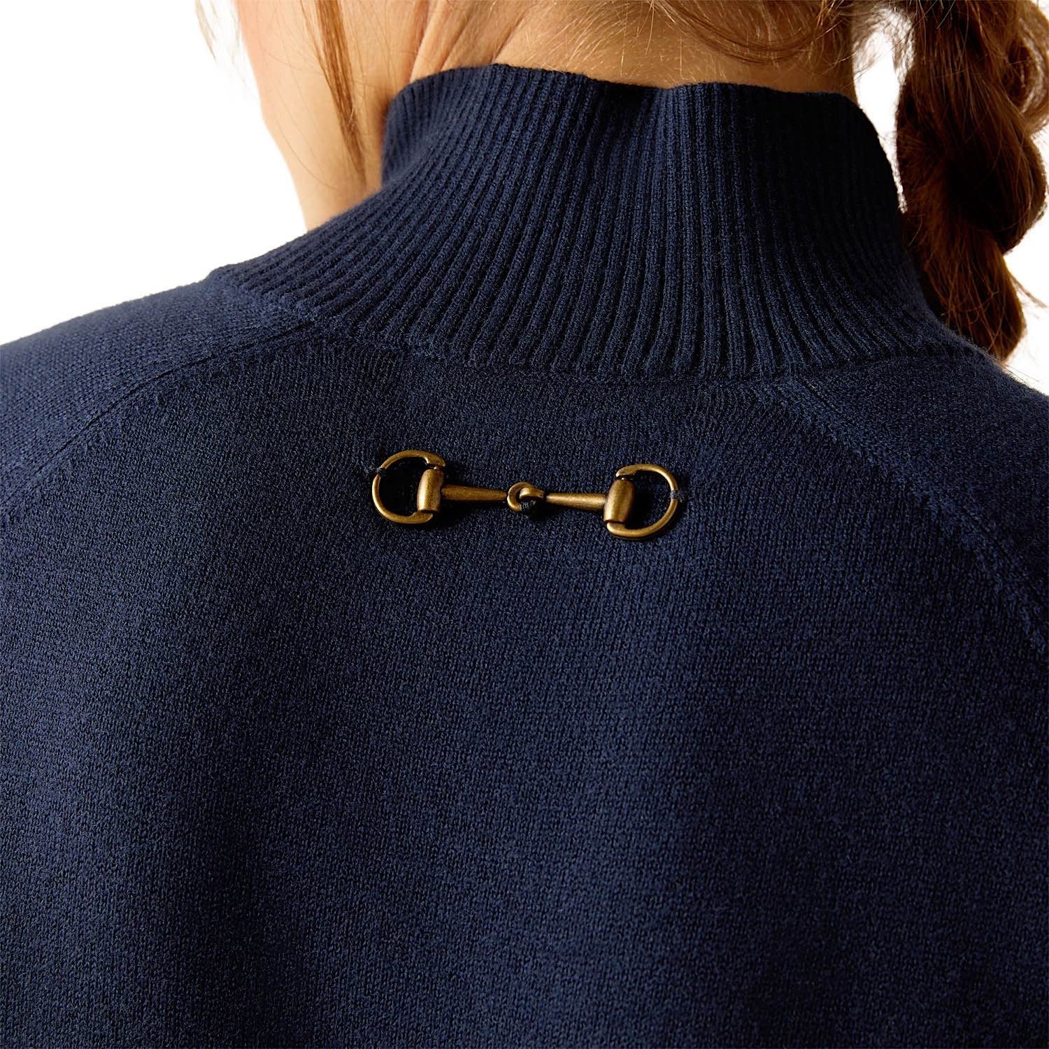 Ariat Womens Half Moon Bay Sweater Navy - Image 3