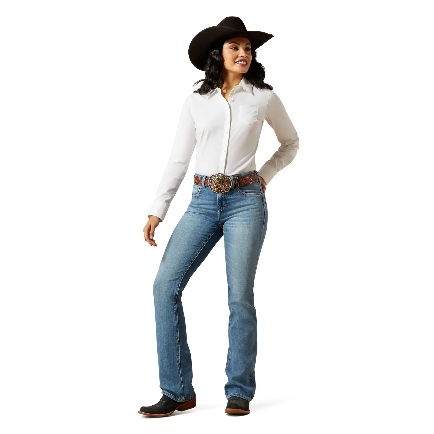Ariat Women's High Rise Rowyn Boot Cut Jean - Challis - Image 6