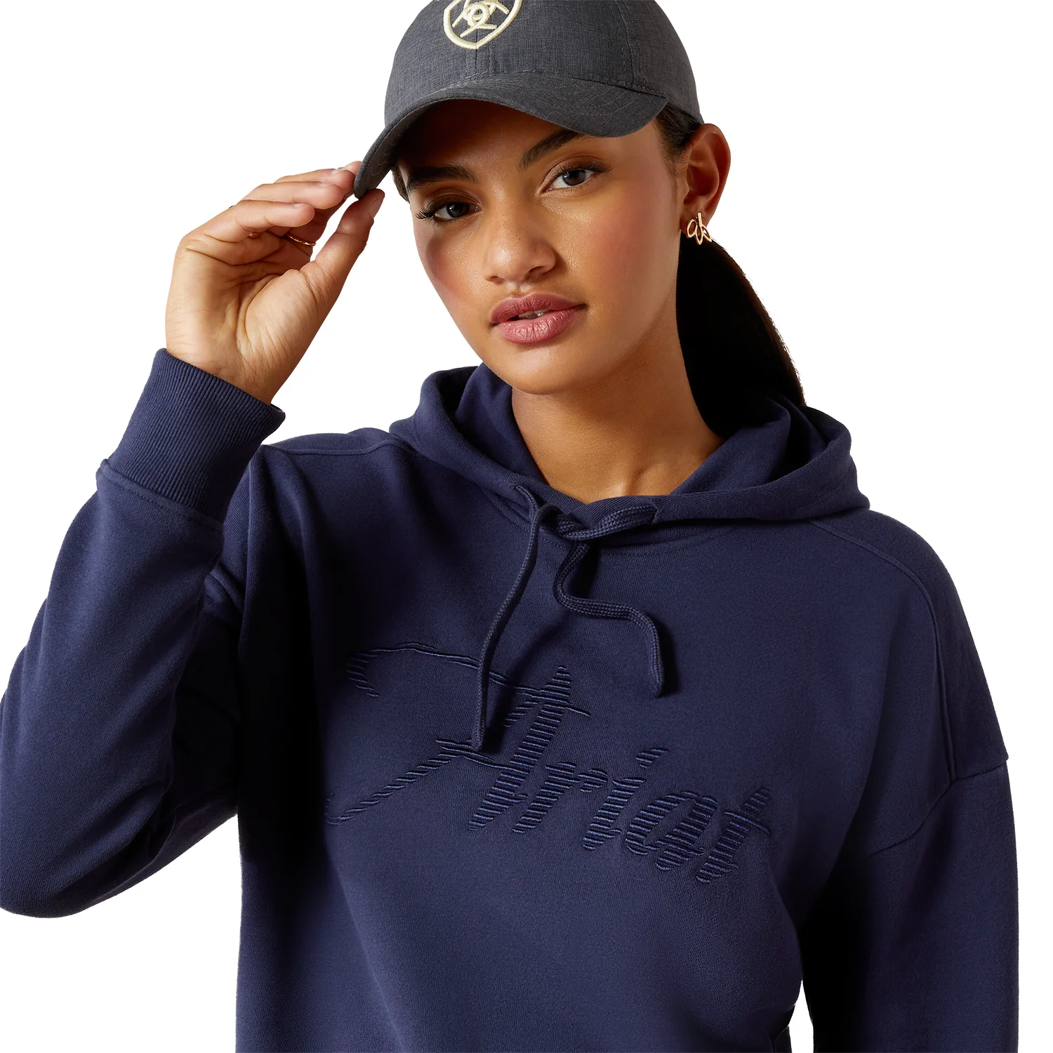 Ariat Women's Just Hoodie - Navy Eclipse - Image 3