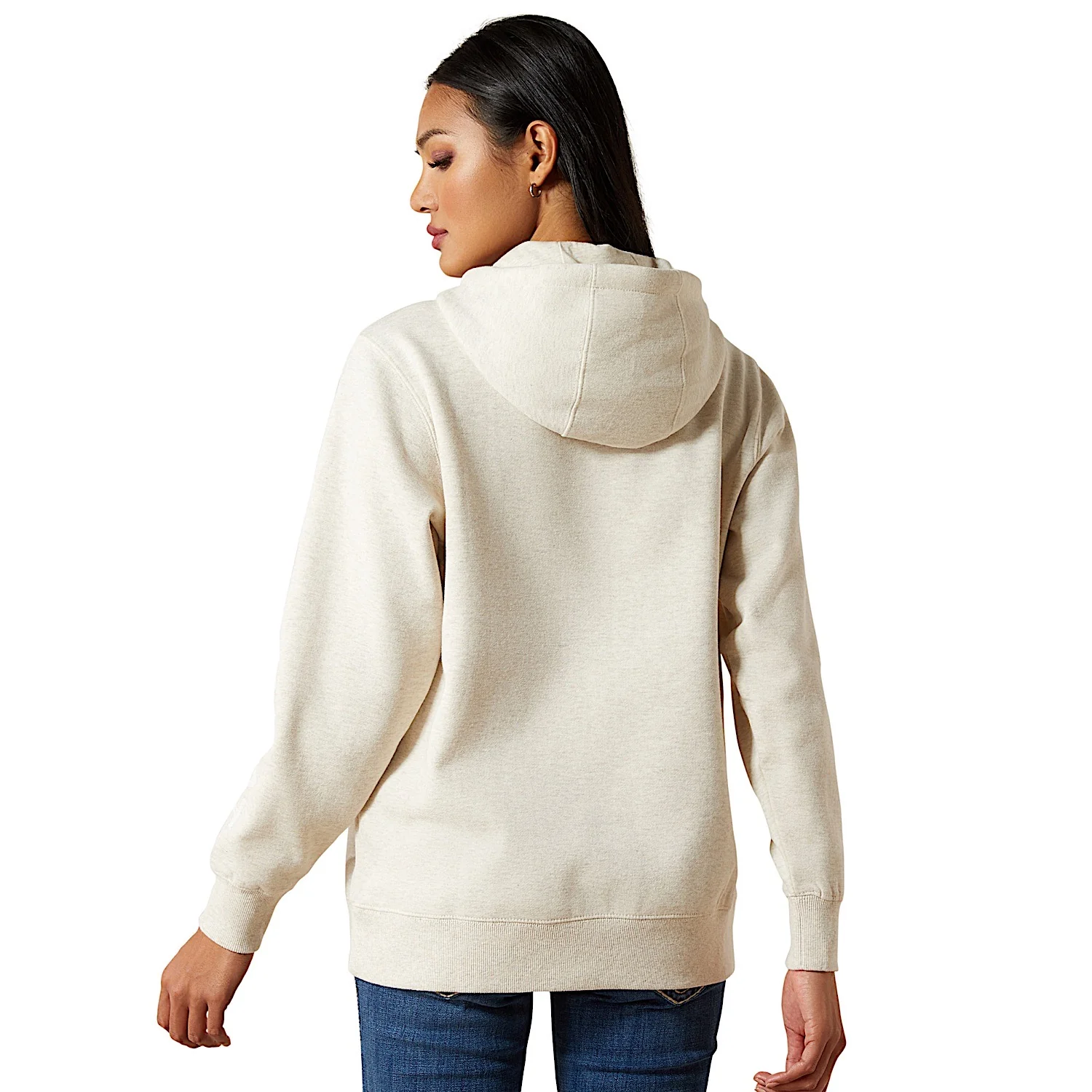 Ariat Women's Logo 2.0 Hoodie - Oatmeal Heather - Image 2