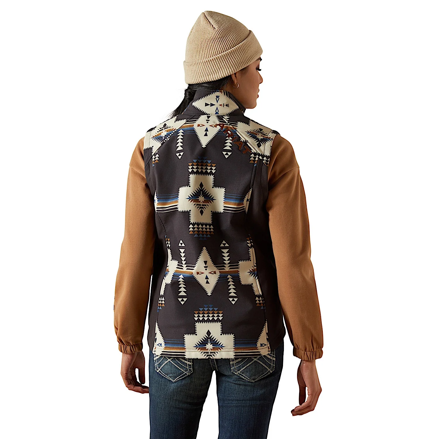 Ariat Women's Logo Softshell Vest - Thornstone Print - Image 2