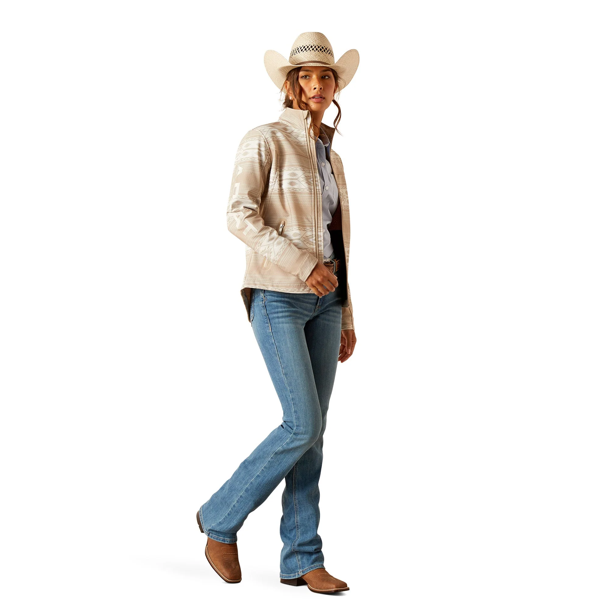 Ariat Women's New Team Softshell Jacket - Sahara - Image 3