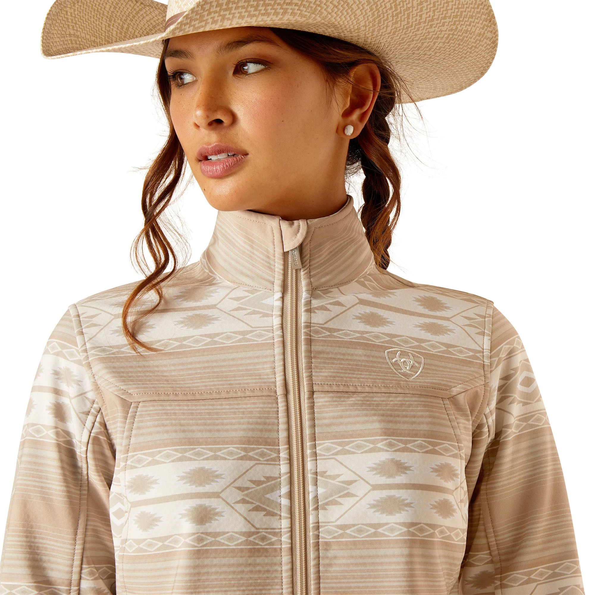 Ariat Women's New Team Softshell Jacket - Sahara - Image 4