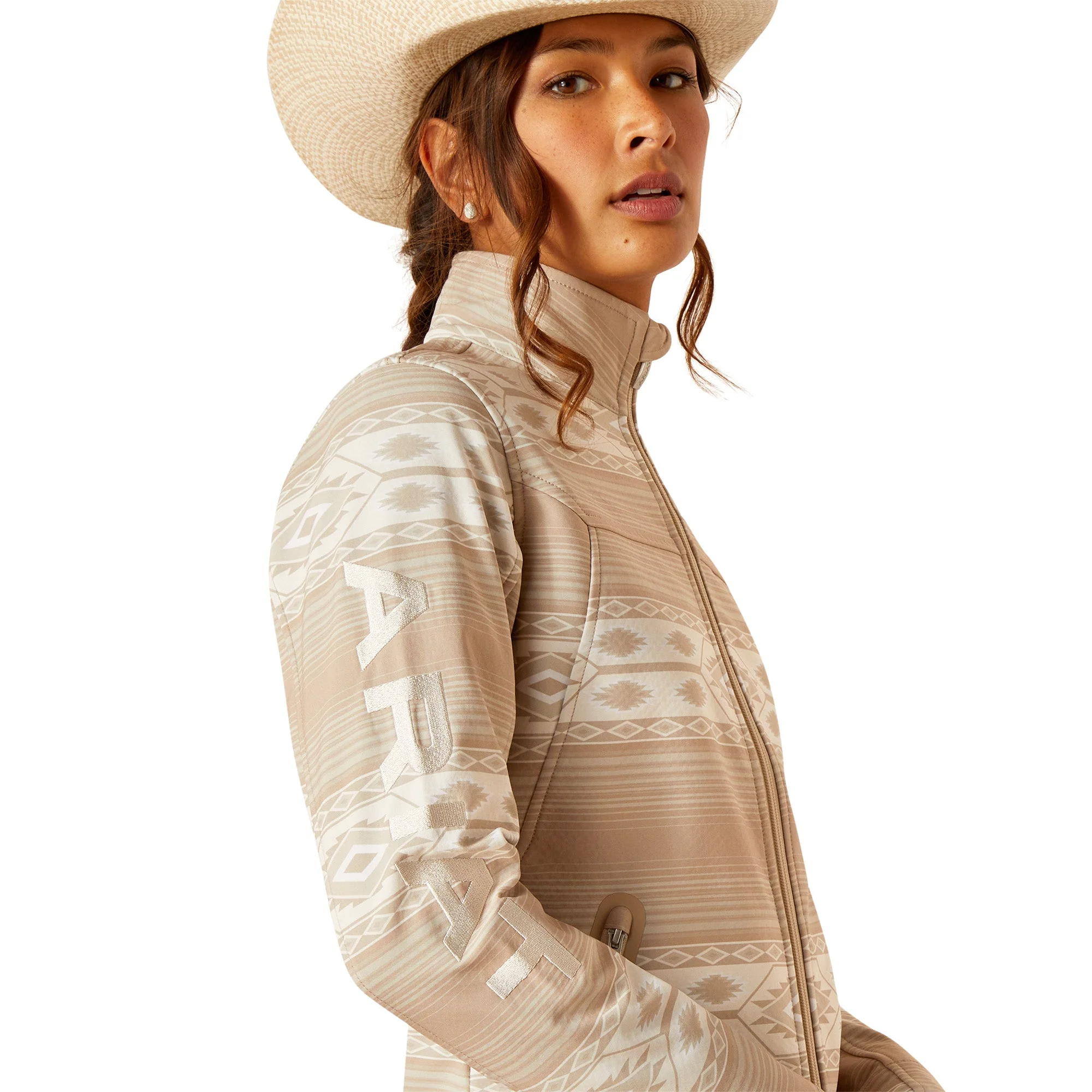 Ariat Women's New Team Softshell Jacket - Sahara - Image 5