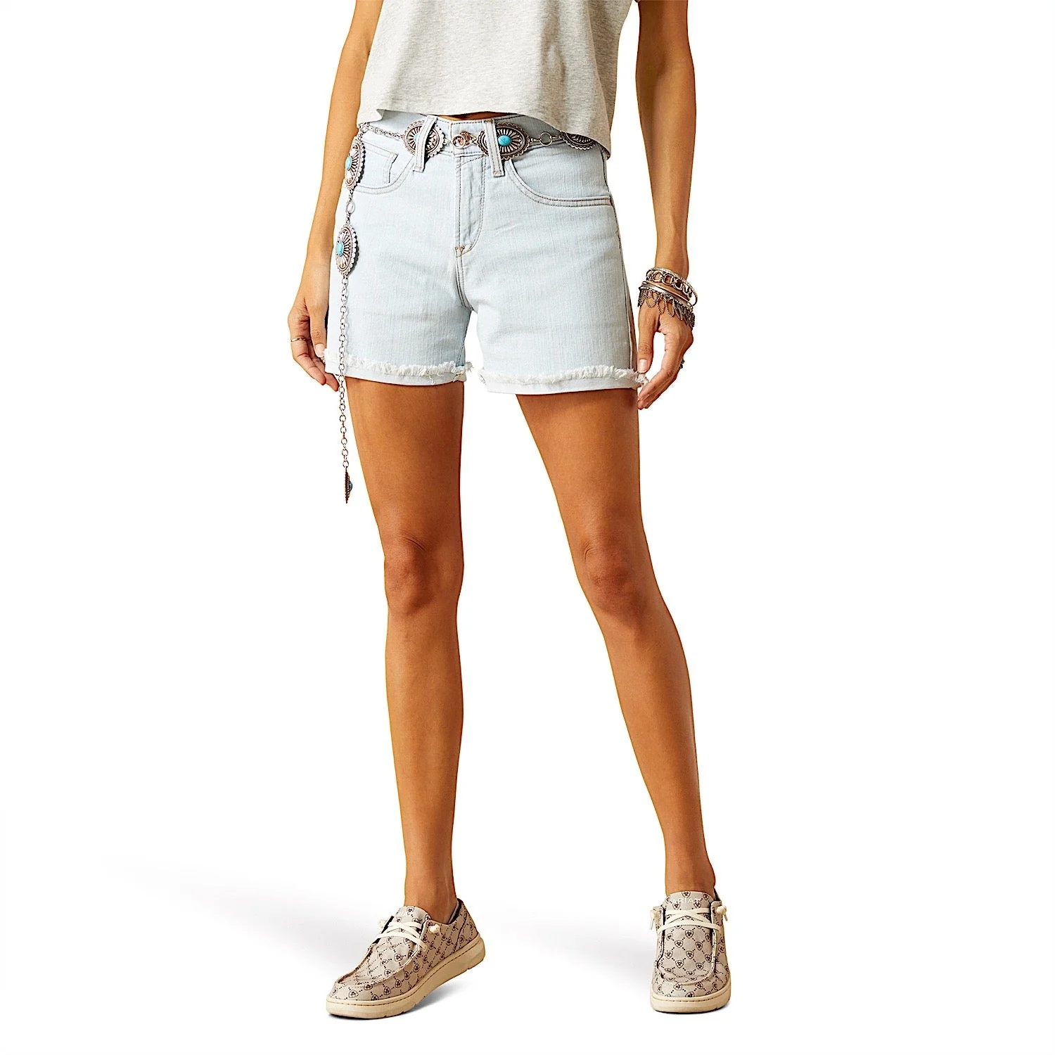 Ariat Women's Perfect Rise 5" Short - Ophelia Ice - Image 4