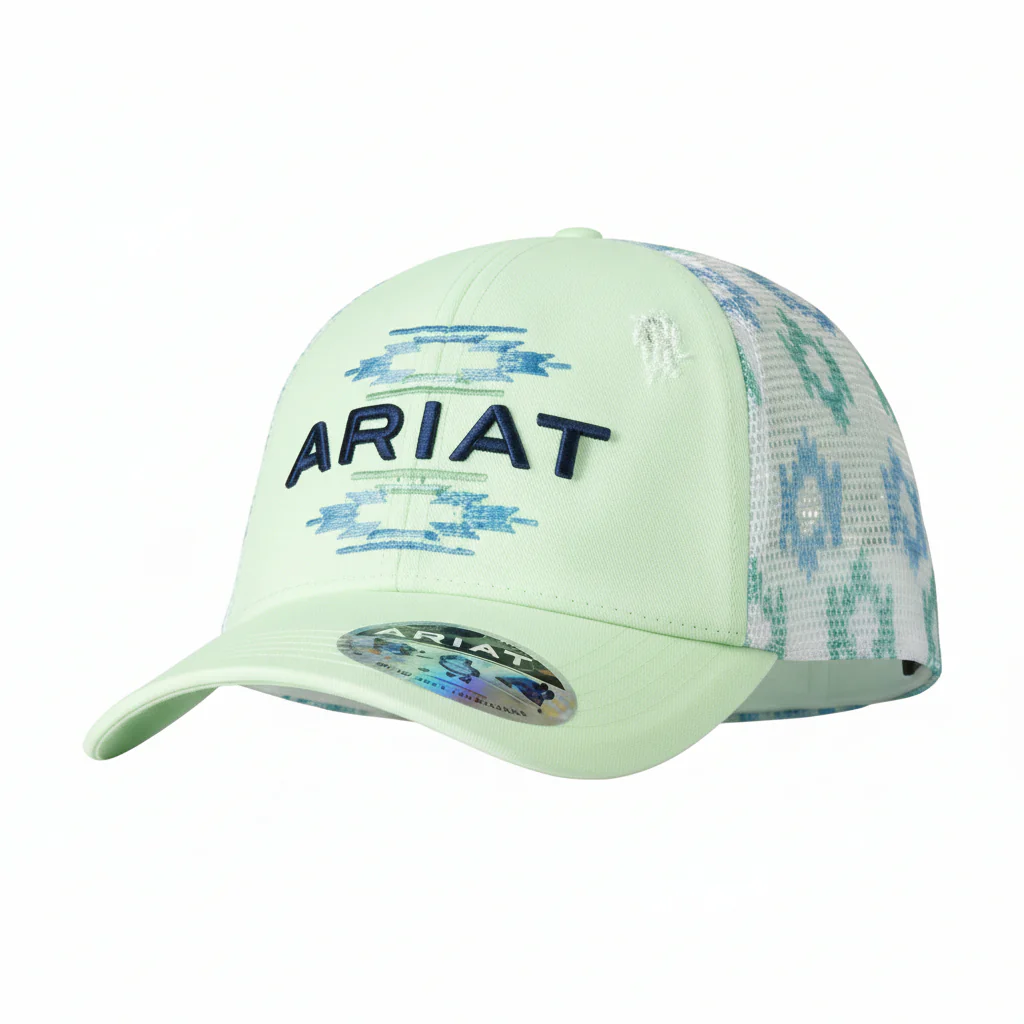 Ariat Women's Ponyflo Cap Southwestern Embroidered - Neon