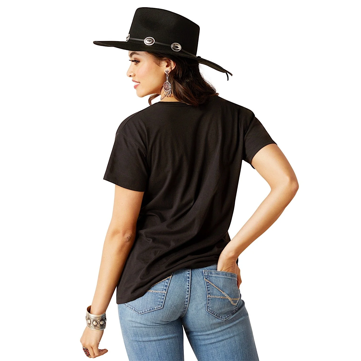 Ariat Womens Pop Boots S/S Tee Black - Image 2