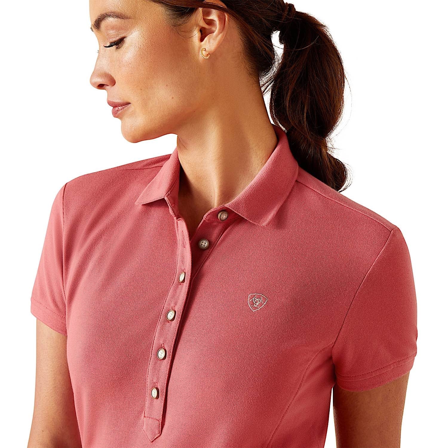 Ariat Women's Prix 2.0 Polo - Slate Rose - Image 4