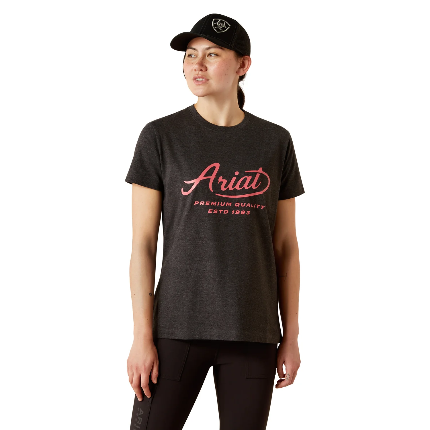 Ariat Women's Rebar Cotton Strong Worldwide T Shirt - Charcoal Heather