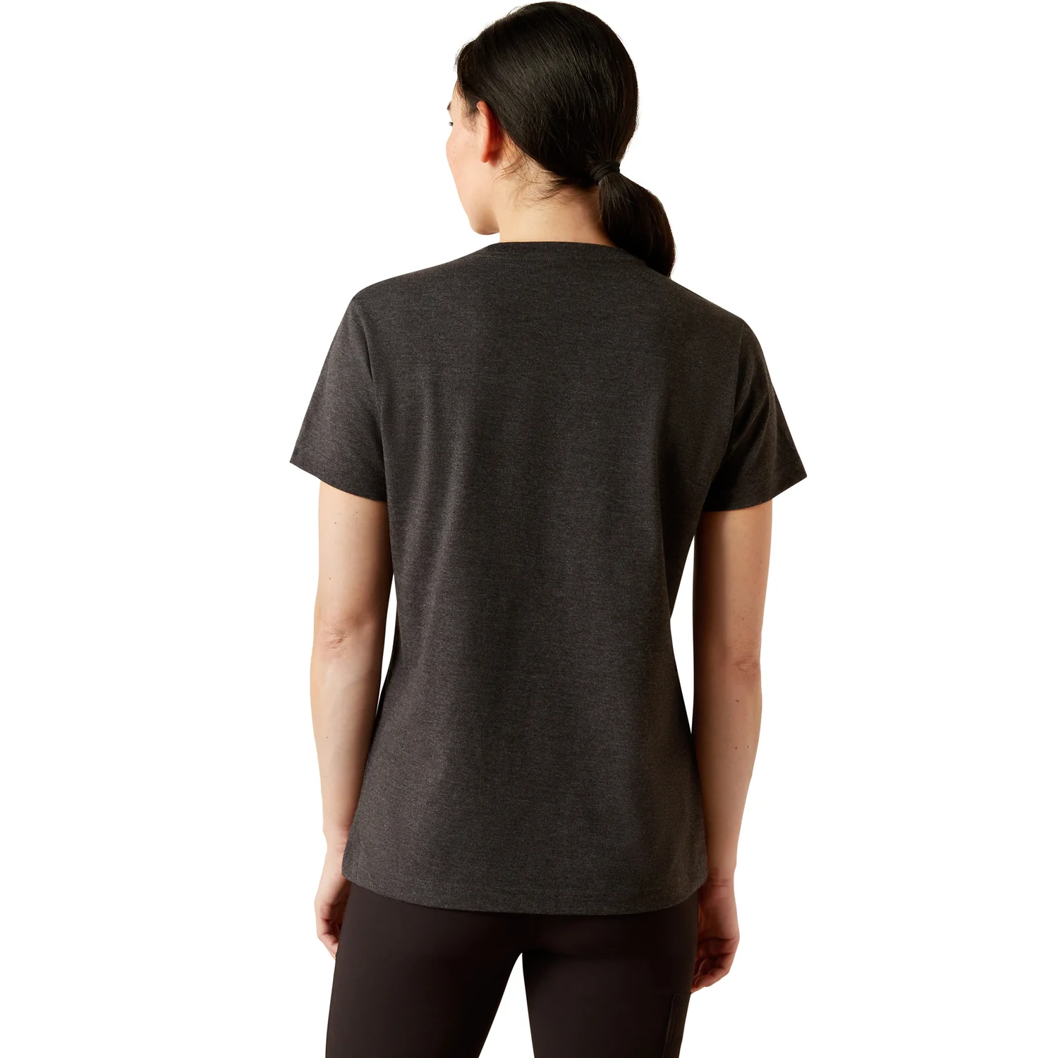 Ariat Women's Rebar Cotton Strong Worldwide T Shirt - Charcoal Heather - Image 2