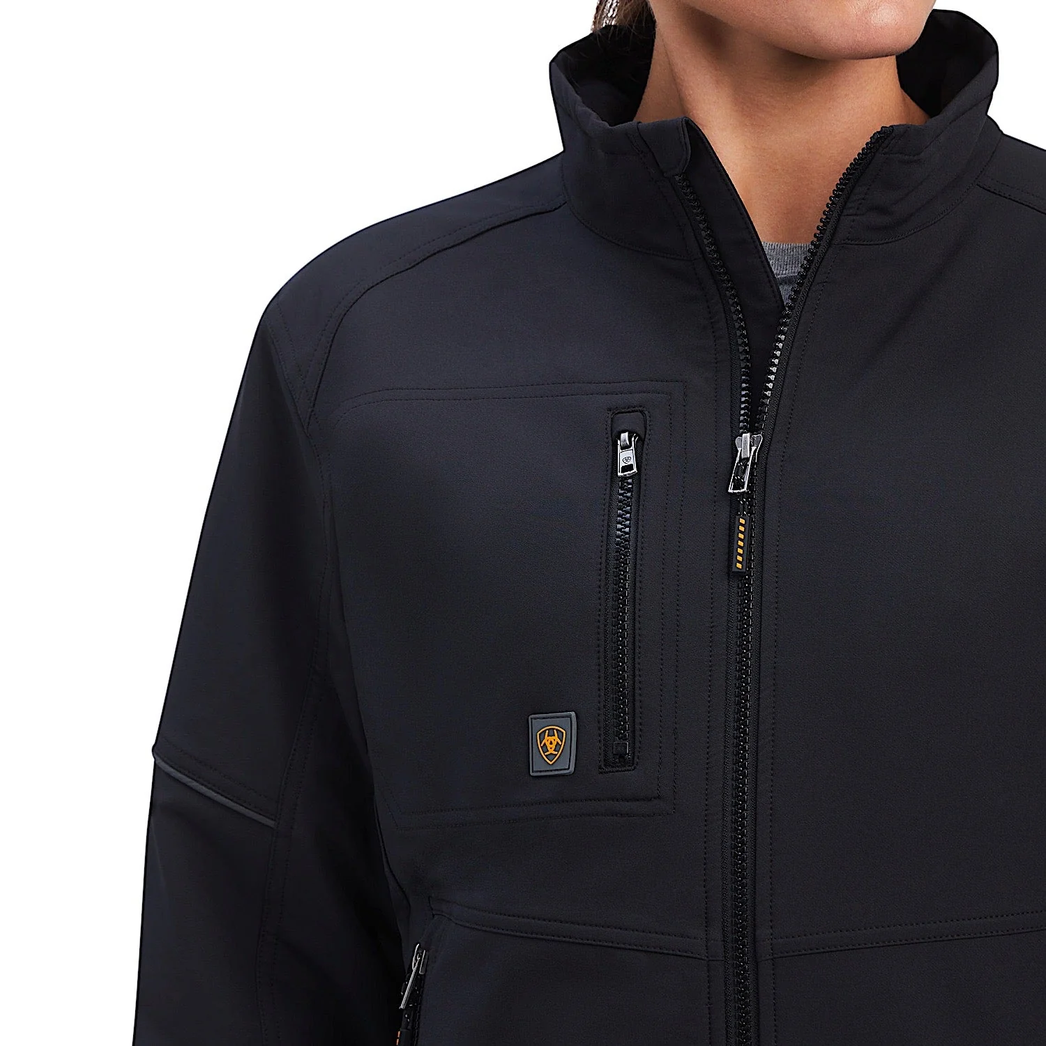Ariat Womens Rebar Dri-Tek DuraStretch Insulated Jacket Black - Image 2
