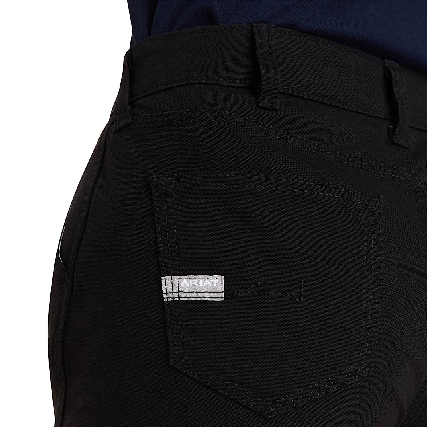 ARIAT Womens Rebar DuraStretch Made Tough Shorts Black - Image 3