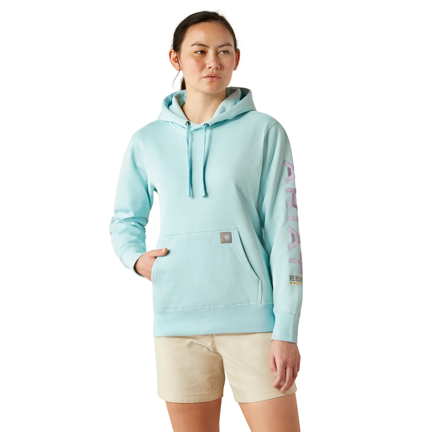 Ariat Women's Rebar Graphic Hoodie - Aquatic/Pastel Lilac