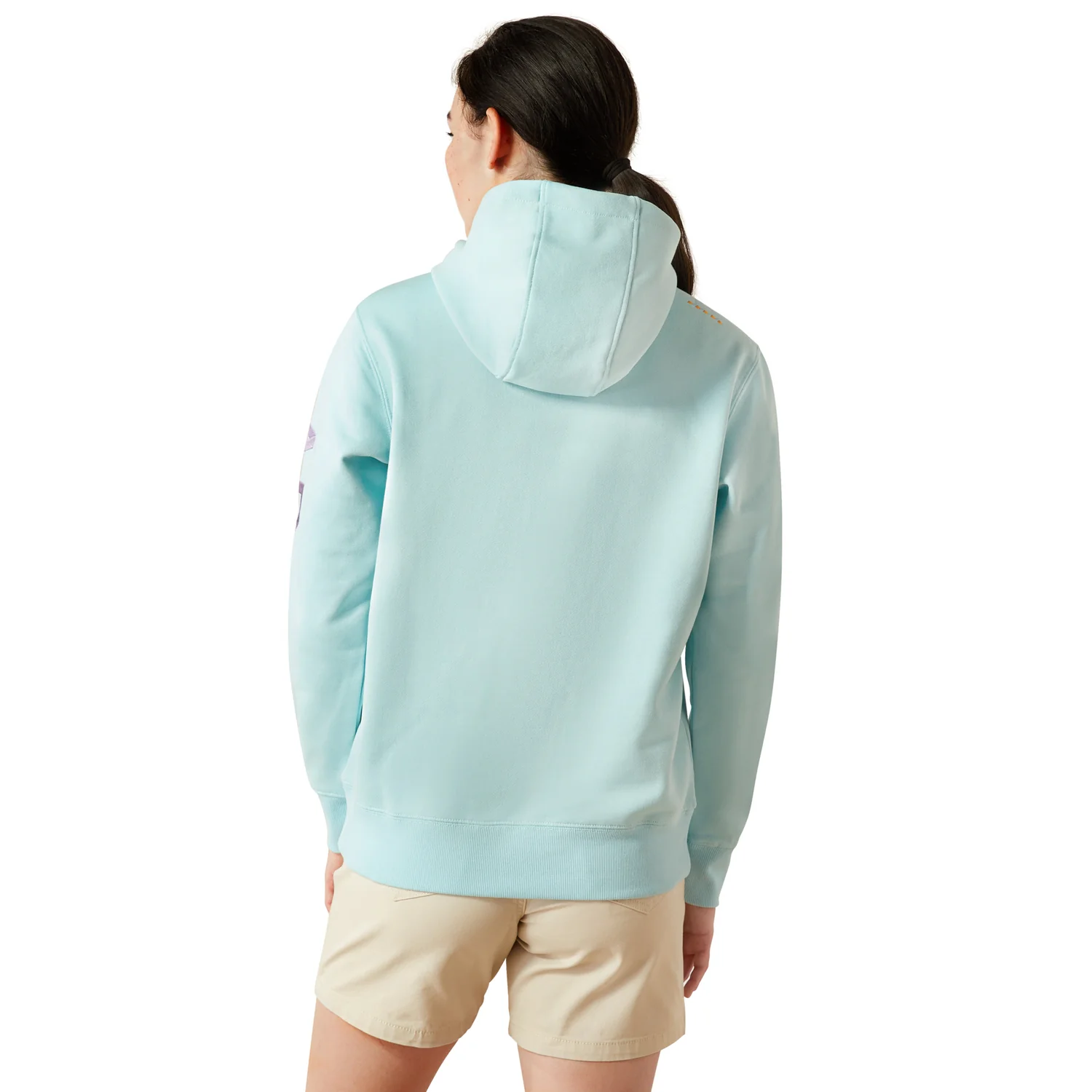 Ariat Women's Rebar Graphic Hoodie - Aquatic/Pastel Lilac - Image 2