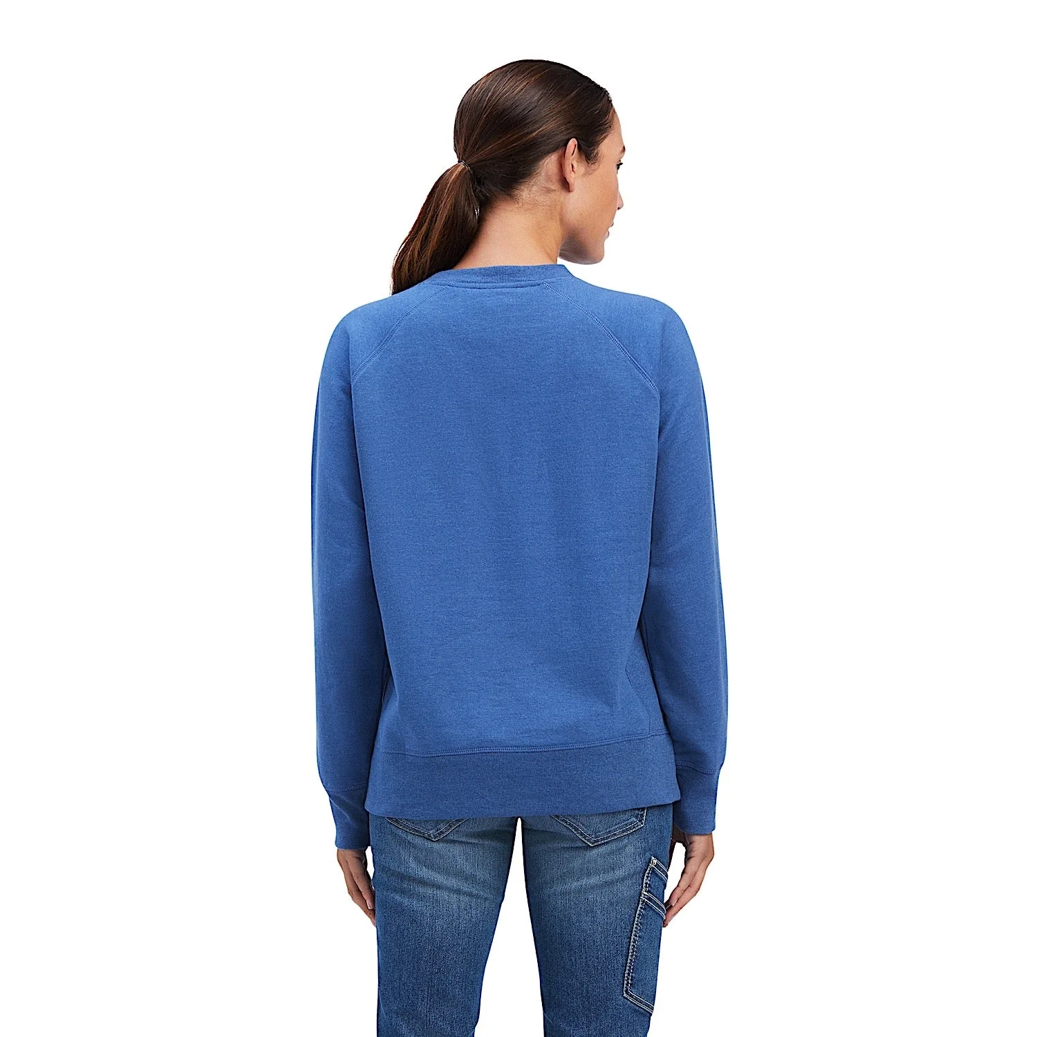 Ariat Women's Rebar Fleece Sweatshirt - Navy Heather - Image 2