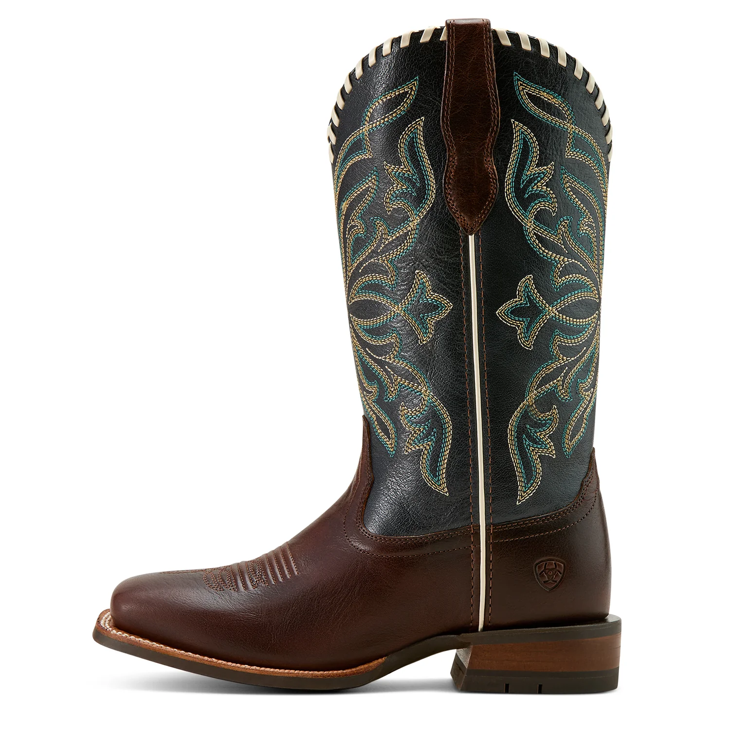 Ariat Women's Showdown Western Boot - Espresso/Textured Blue - Image 3
