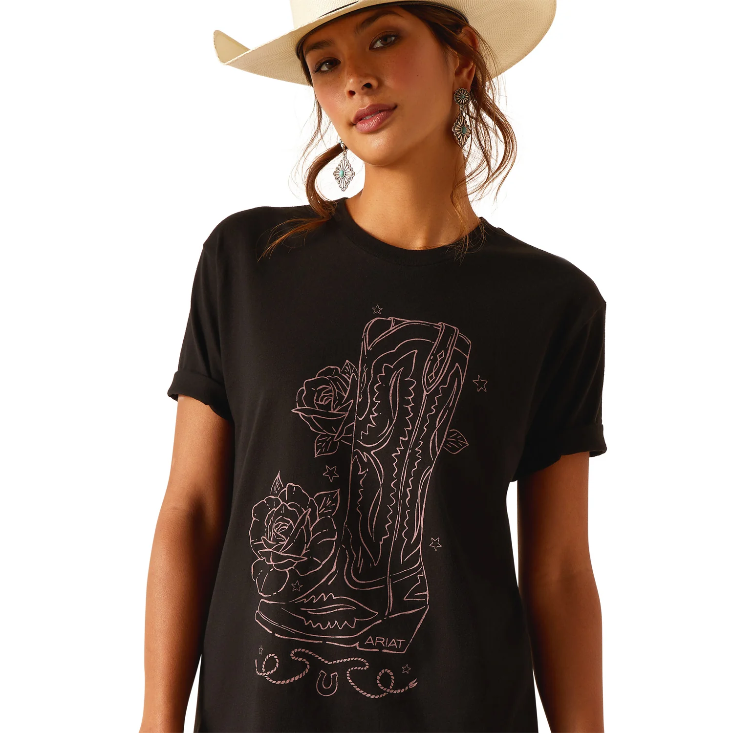 Ariat Women's Tall Boot Sketch T-Shirt - Black - Image 2