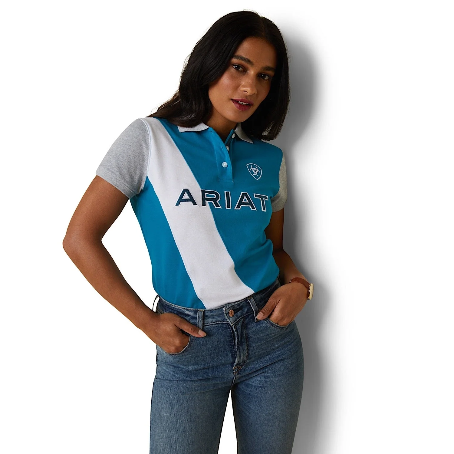 Ariat Women's Taryn Polo - Mosaic Blue