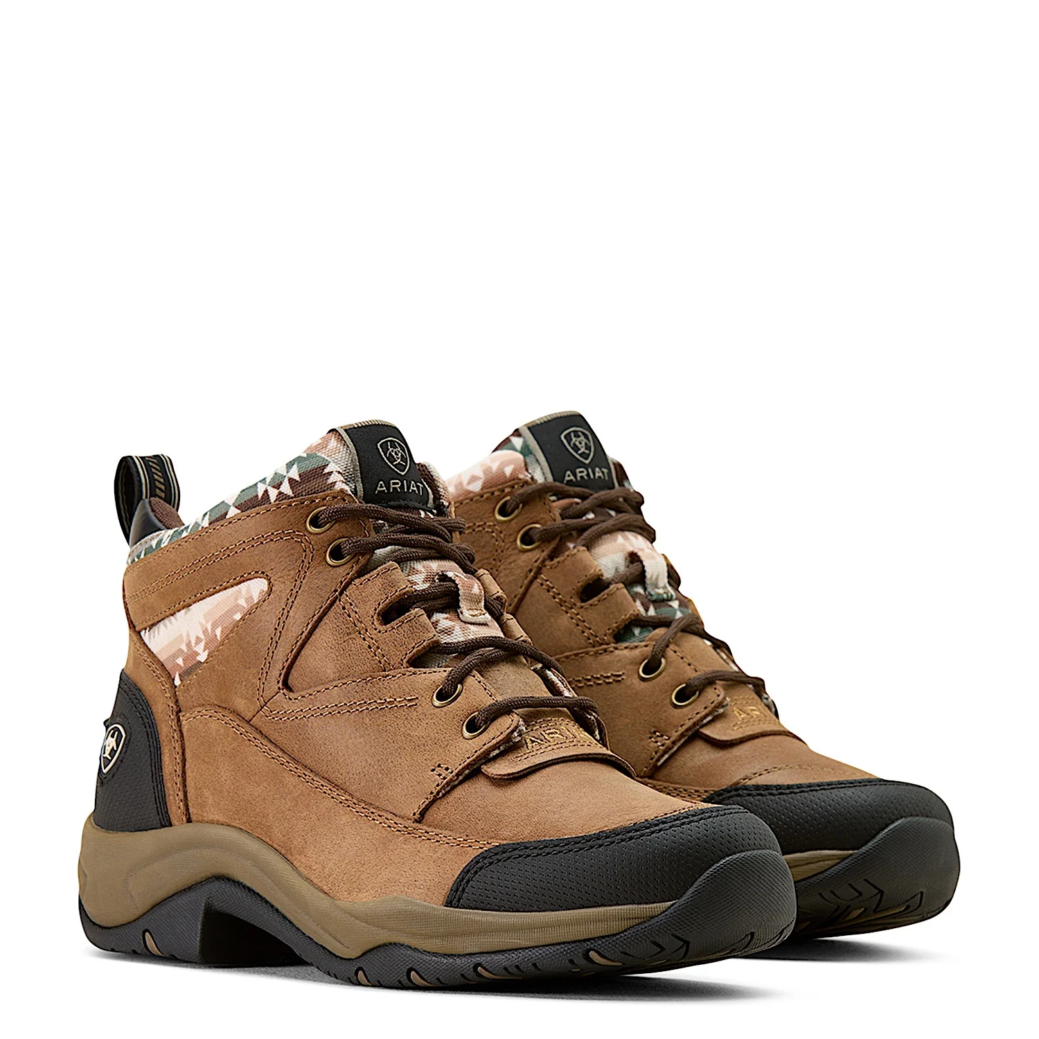Ariat Women's Terrain Lace Boot - Dark Tan / Natural Southwest Print - Image 2