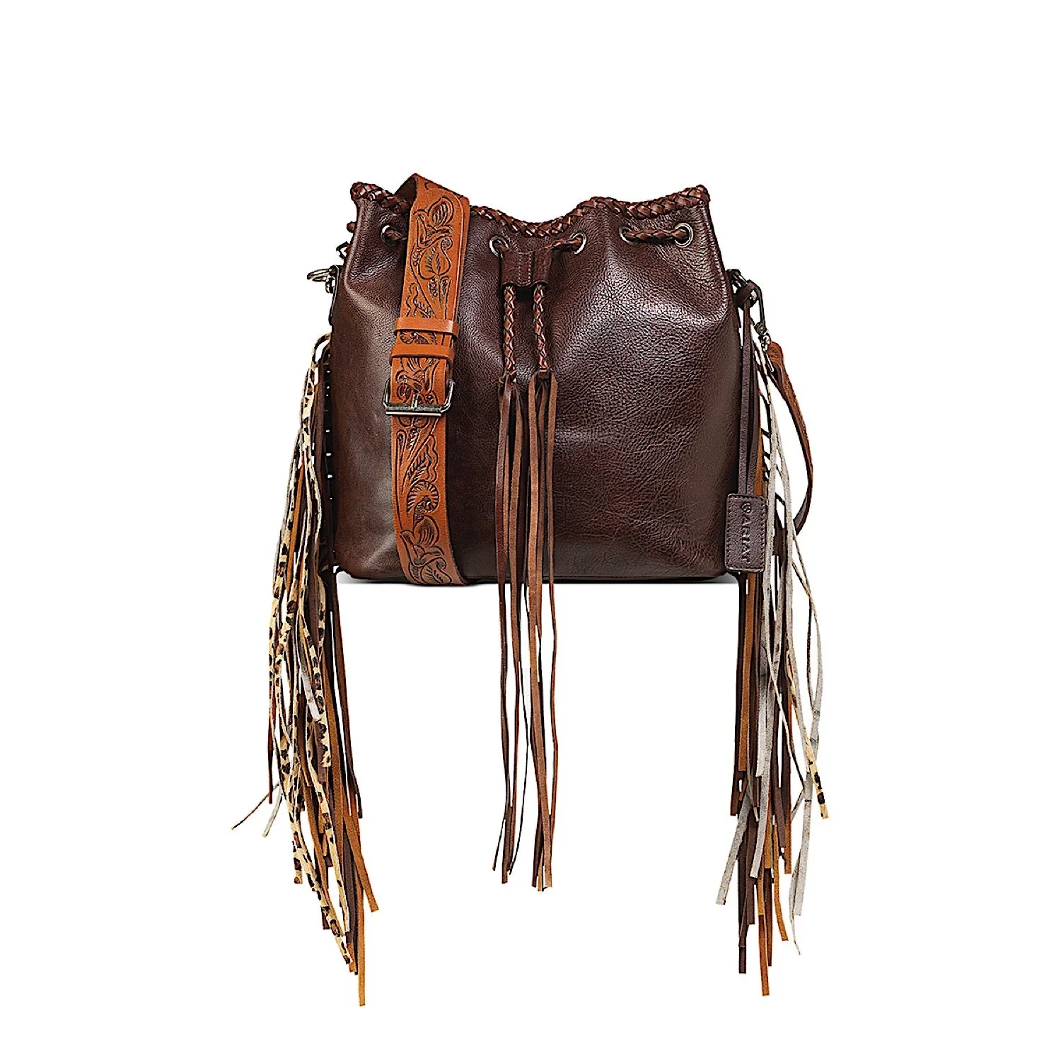 Ariat Women's Thelma Leather Bucket Bag - Dark Brown