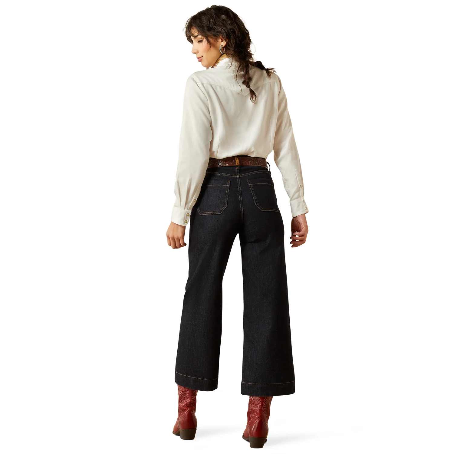 Ariat Women's Ultra High Rise Countryside Wide Crop Jean - Image 4