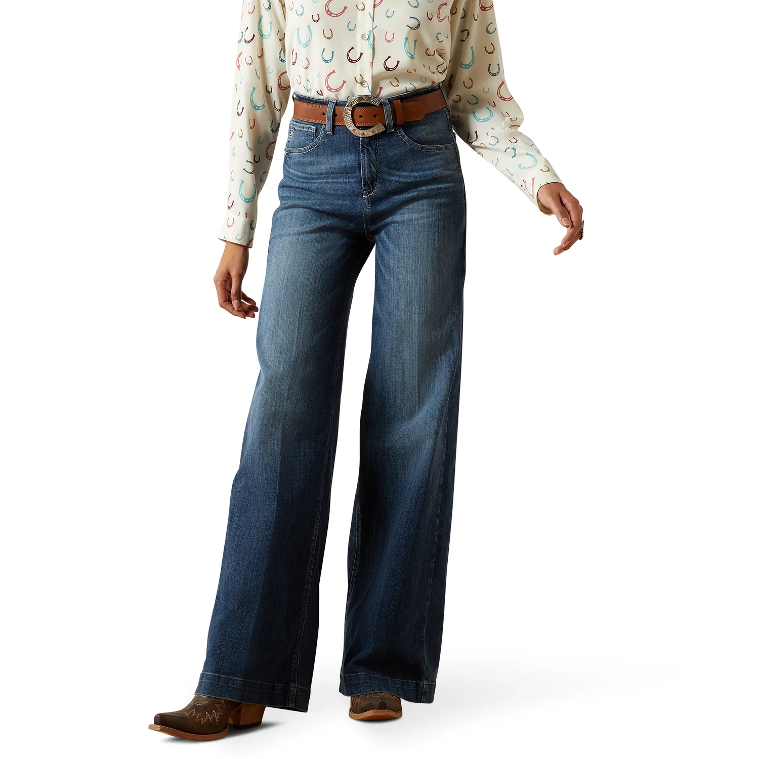 Ariat Women's Ultra High Rise Rosalie Wide Leg Jean - Natalia