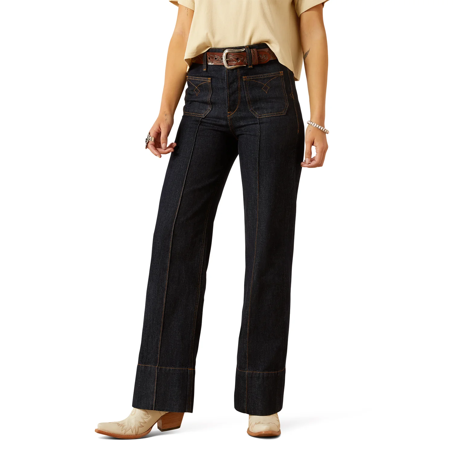 Ariat Women's Ultra High Rise Tomboy Wide Leg Jean - Western