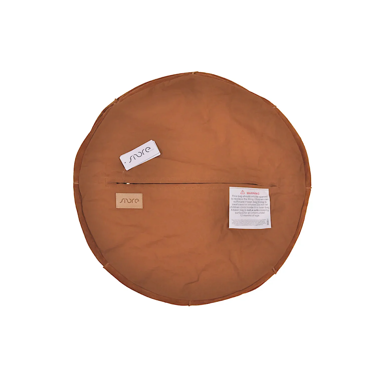 Auskin Willow Ottoman - Camel - Image 2