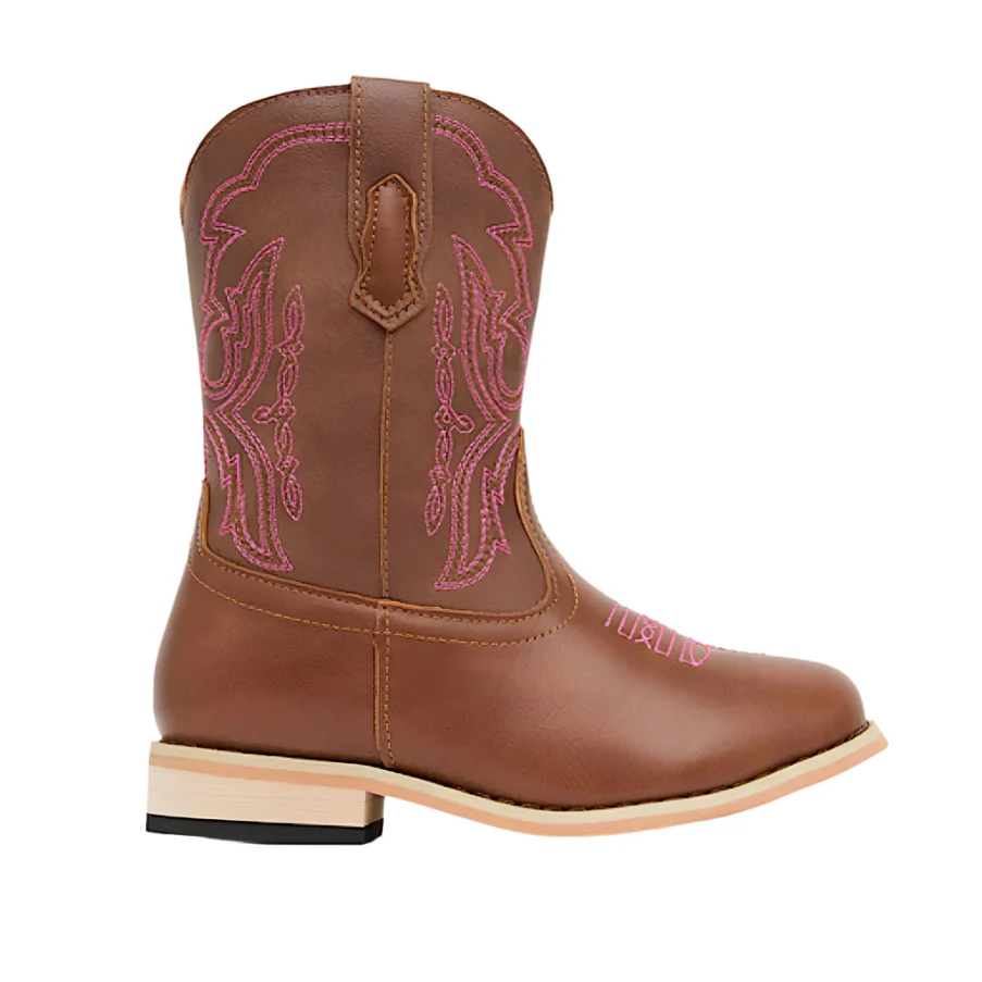 Baxter Junior Western Boots - Rose Pink - Image 2