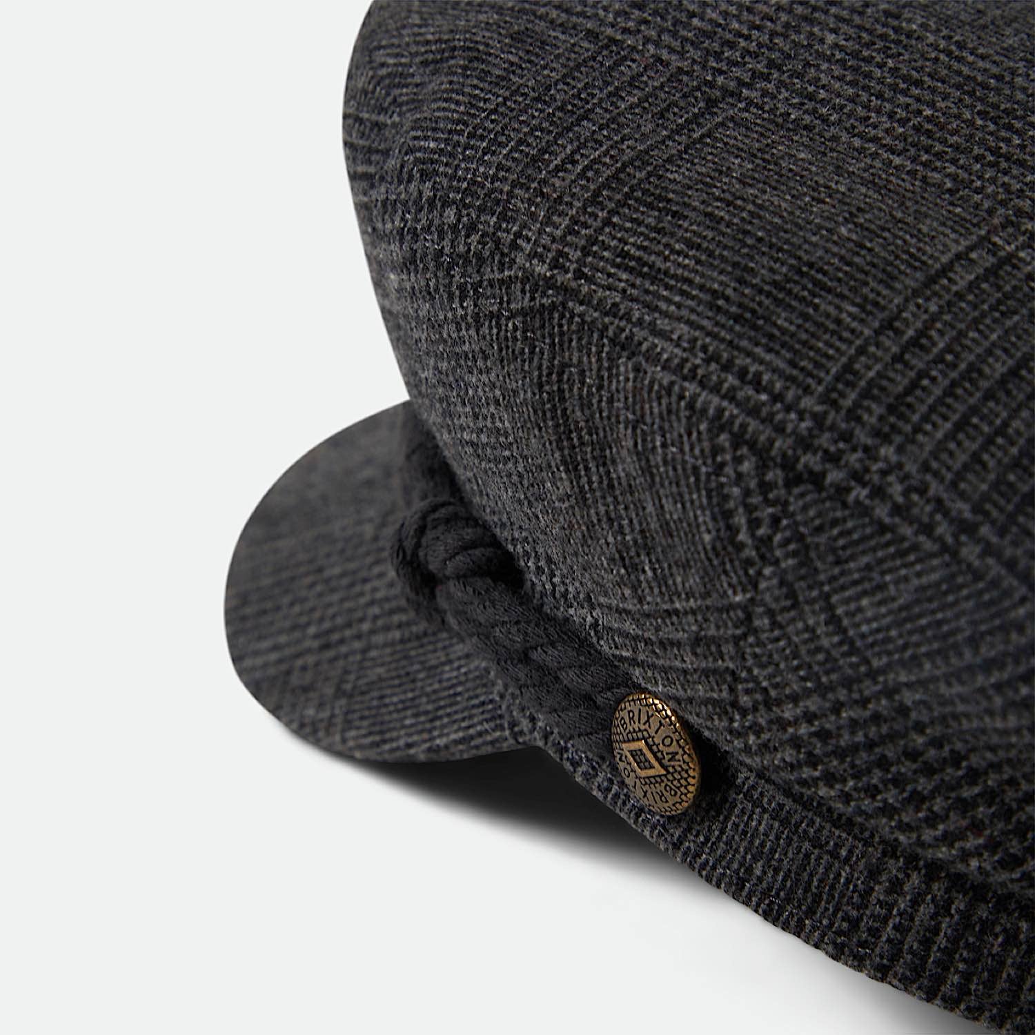 Brixton Fiddler Fisherman Cap - Grey Shadow Plaid - Image 3
