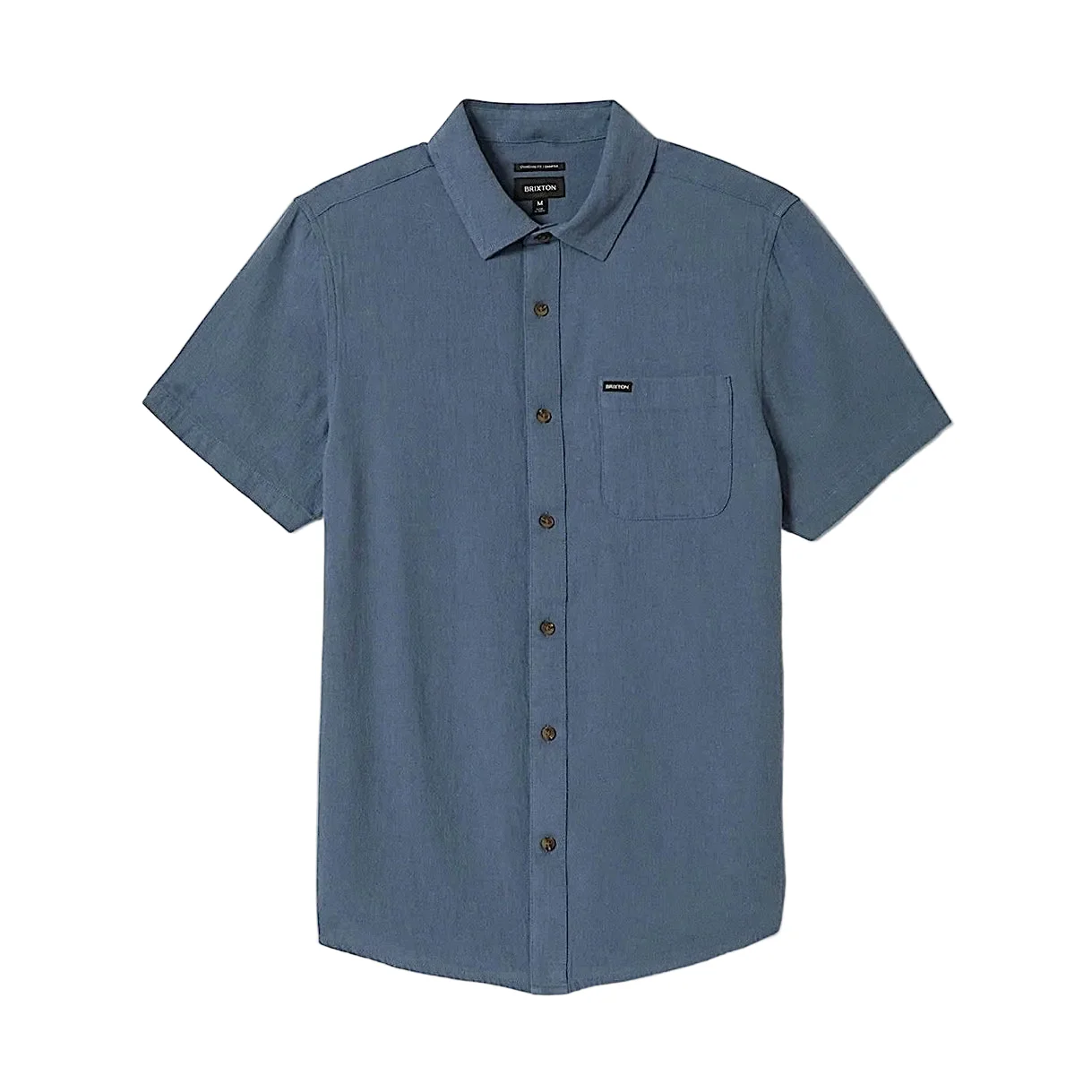 Brixton Men's Charter Short Sleeve Shirt - Azure Blue