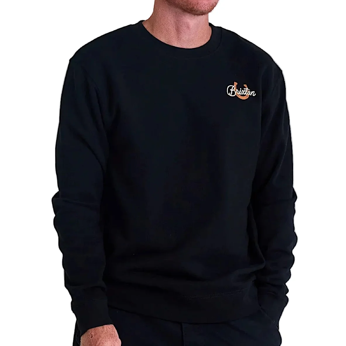 Brixton Men's Lasso Crew - Black / Bronze / Red - Image 2